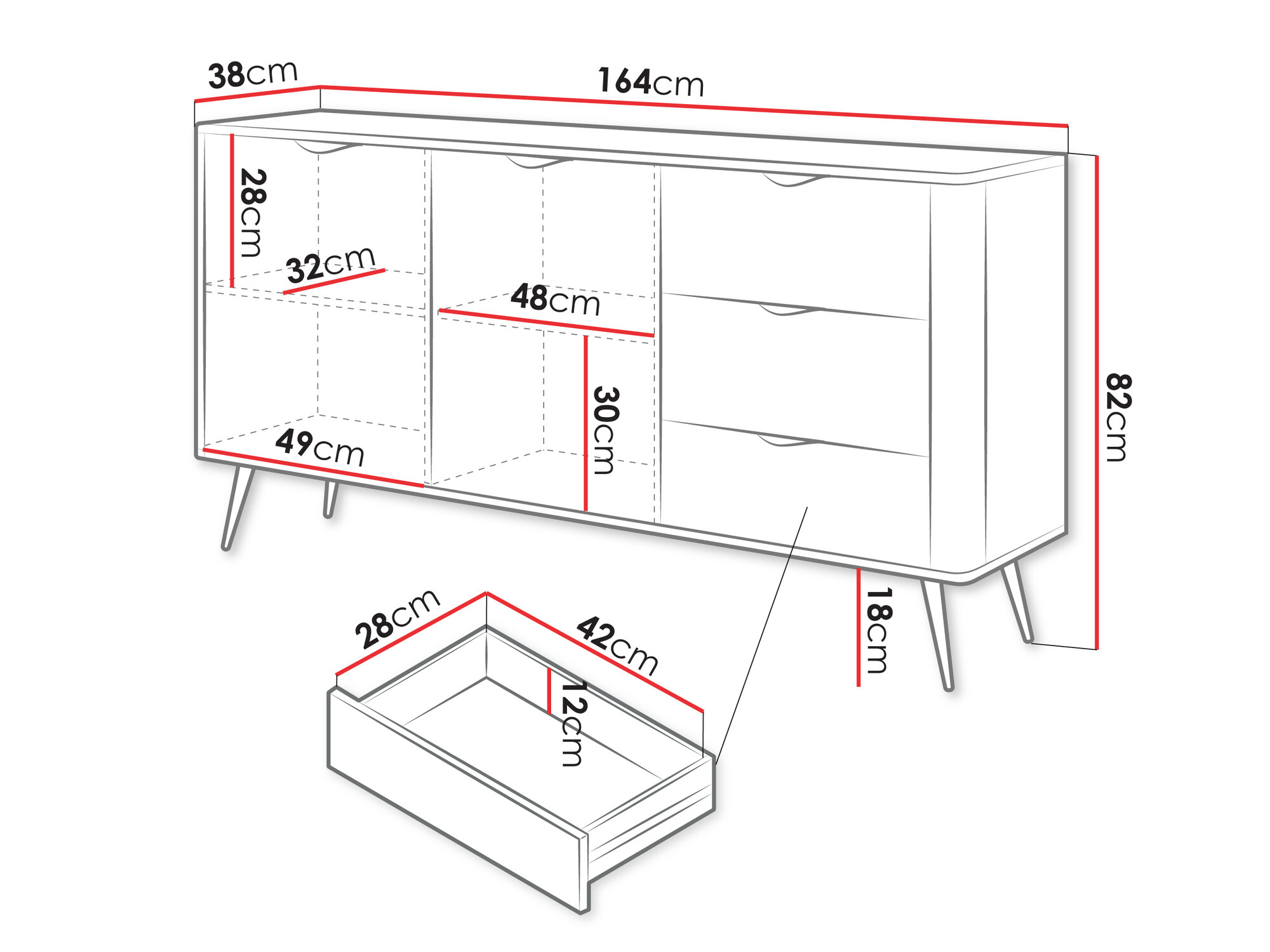 Ladekast Versoe 101 (Grafiet)