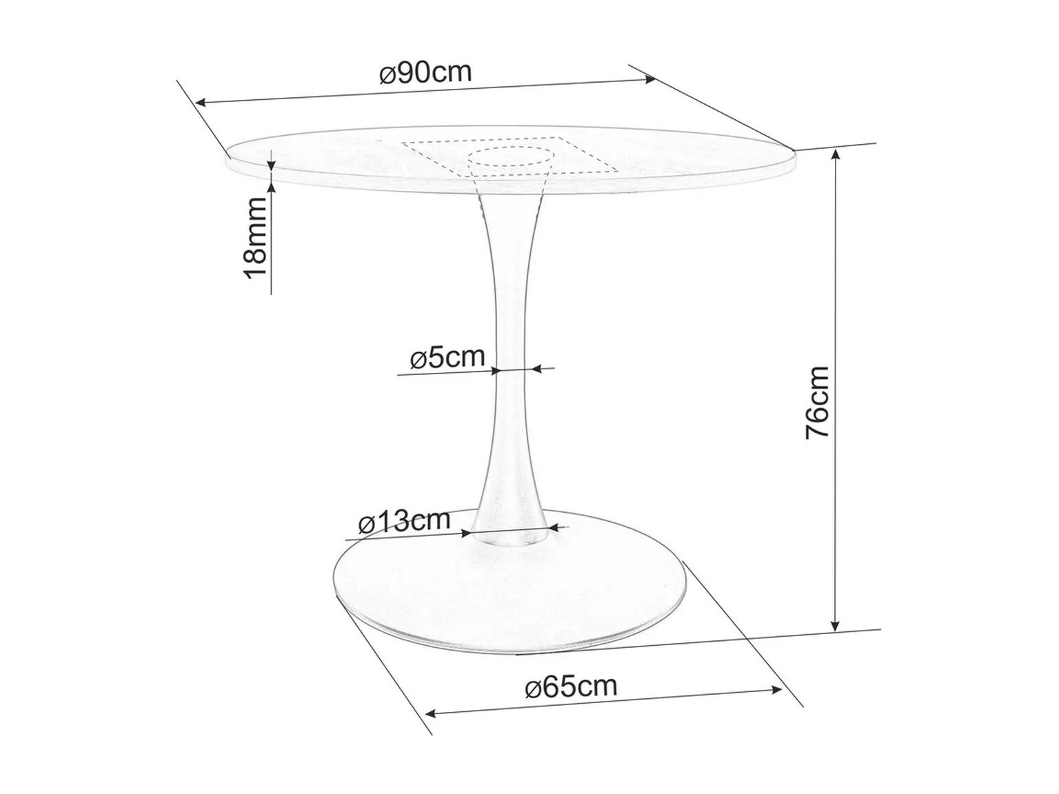 Tafel Detroit 516 (Eiken)