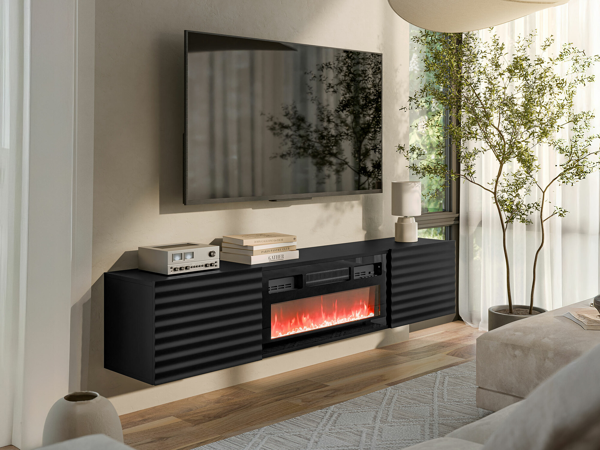 TV-meubel Charlotte 206 (Zwart)