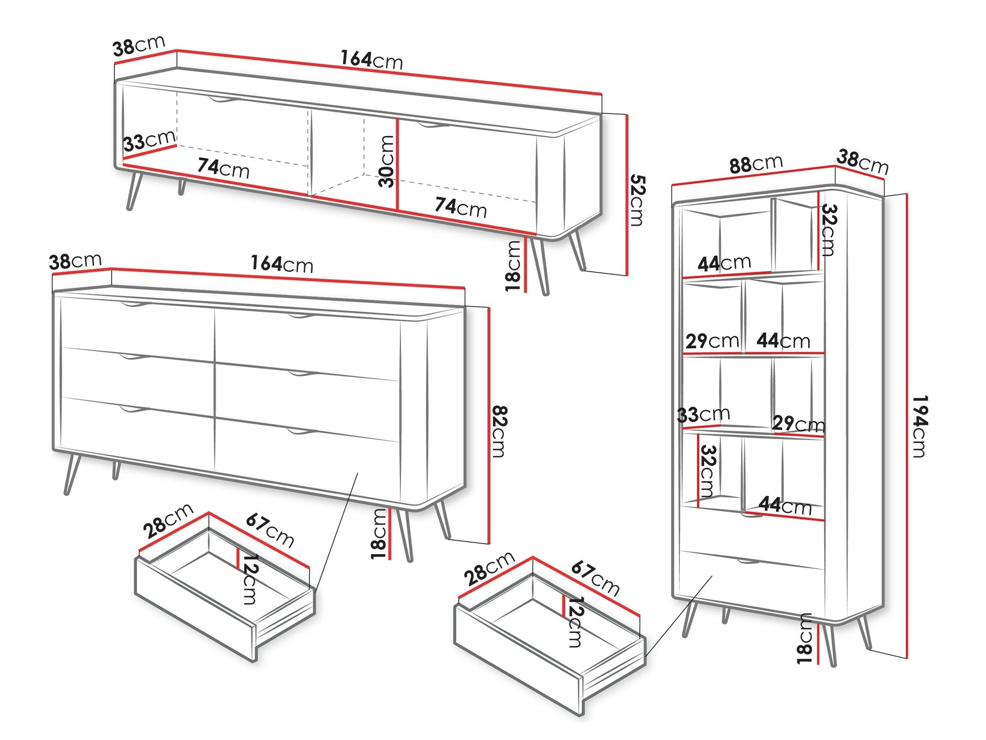 Woonkamerset Versoe 109 (Grafiet)