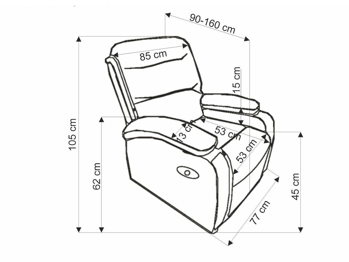 Relaxfauteuil Houston 1856 (Beige)