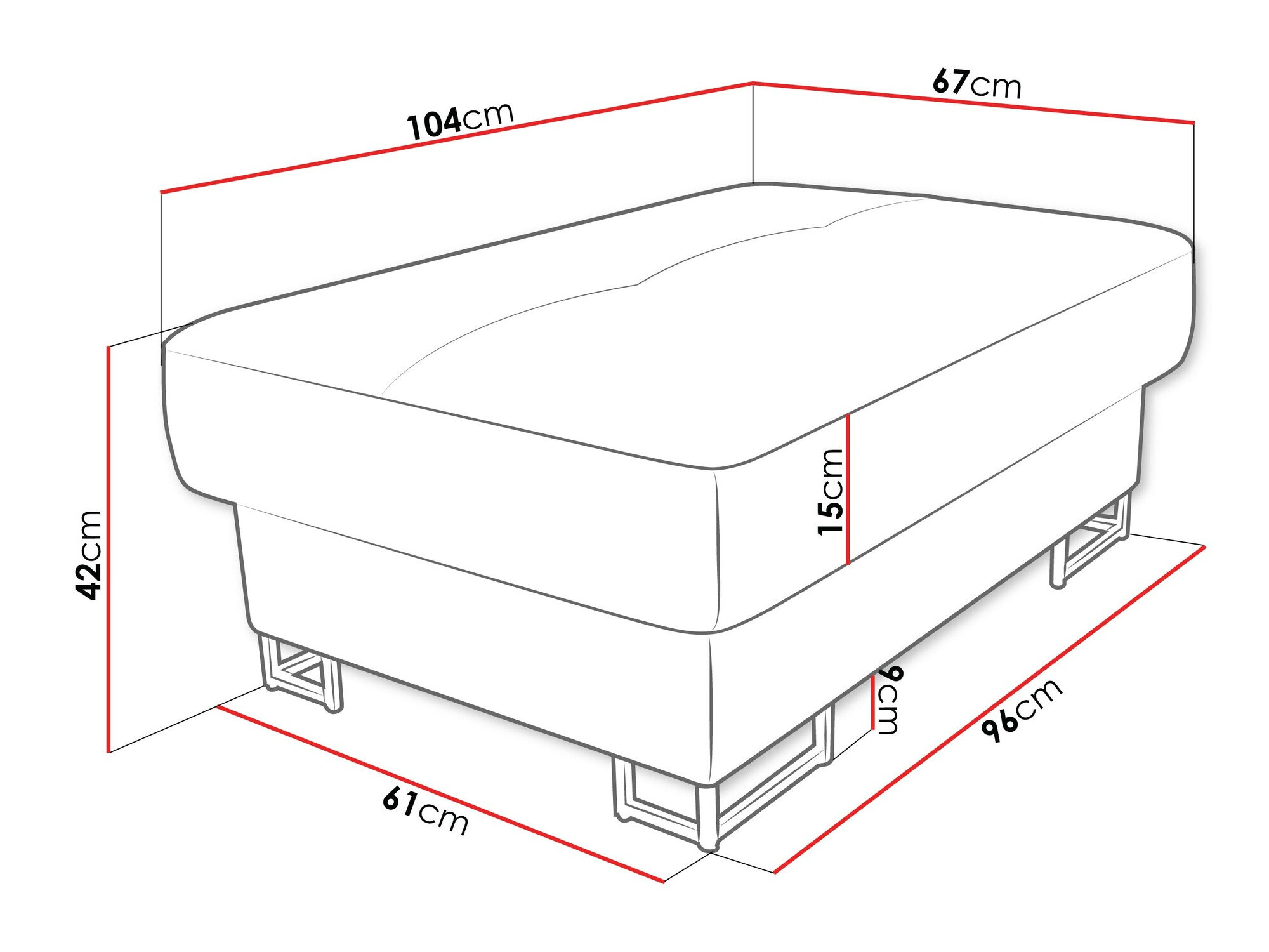 Gestoffeerde hocker Comfivo 238 (Magni 206.12)