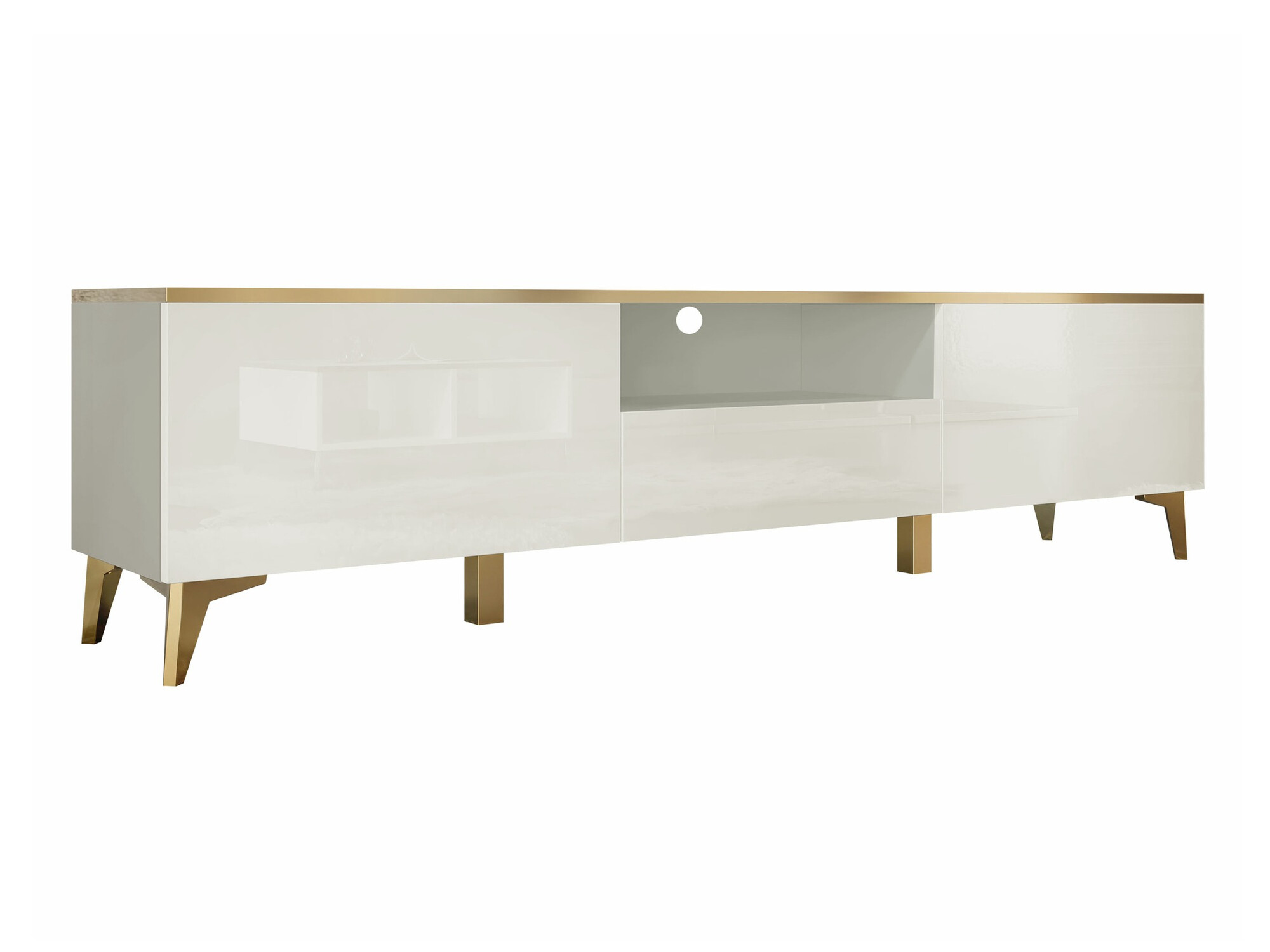 TV-meubel Comfivo Virfera 102 (Beige + Glans beige)