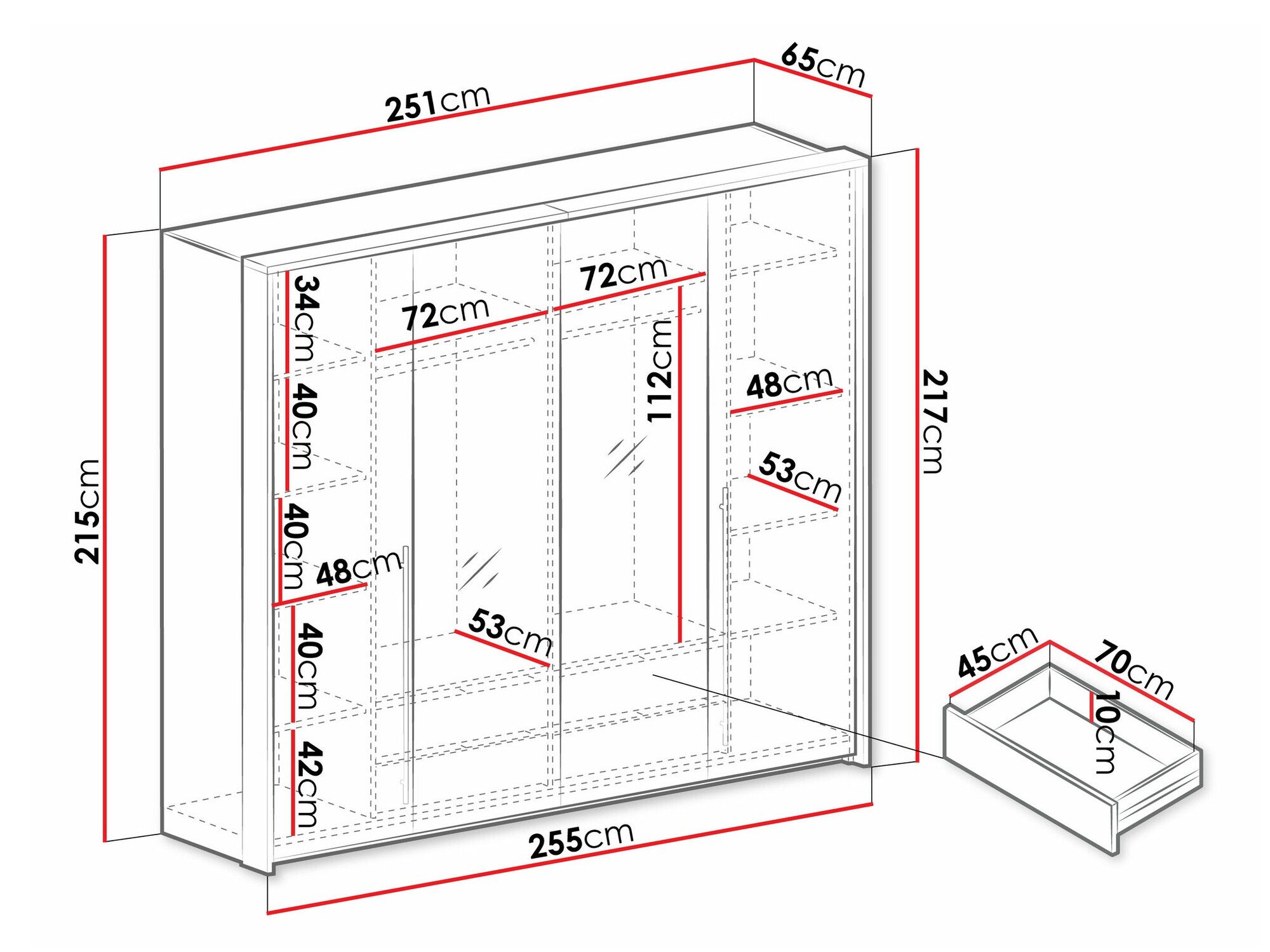 Kledingkast Honolulu 121 (Wit)