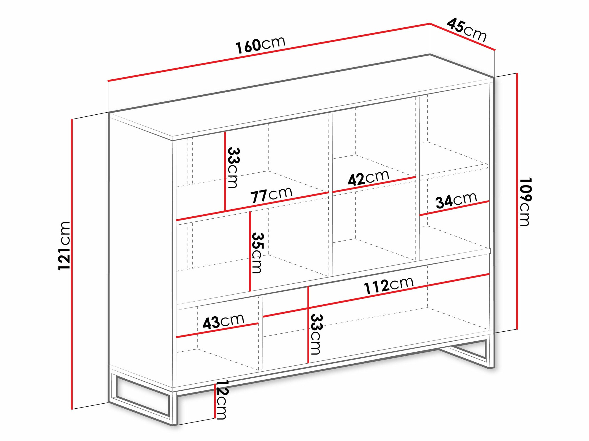 Boekenkast Calcalo 106 (Groen)