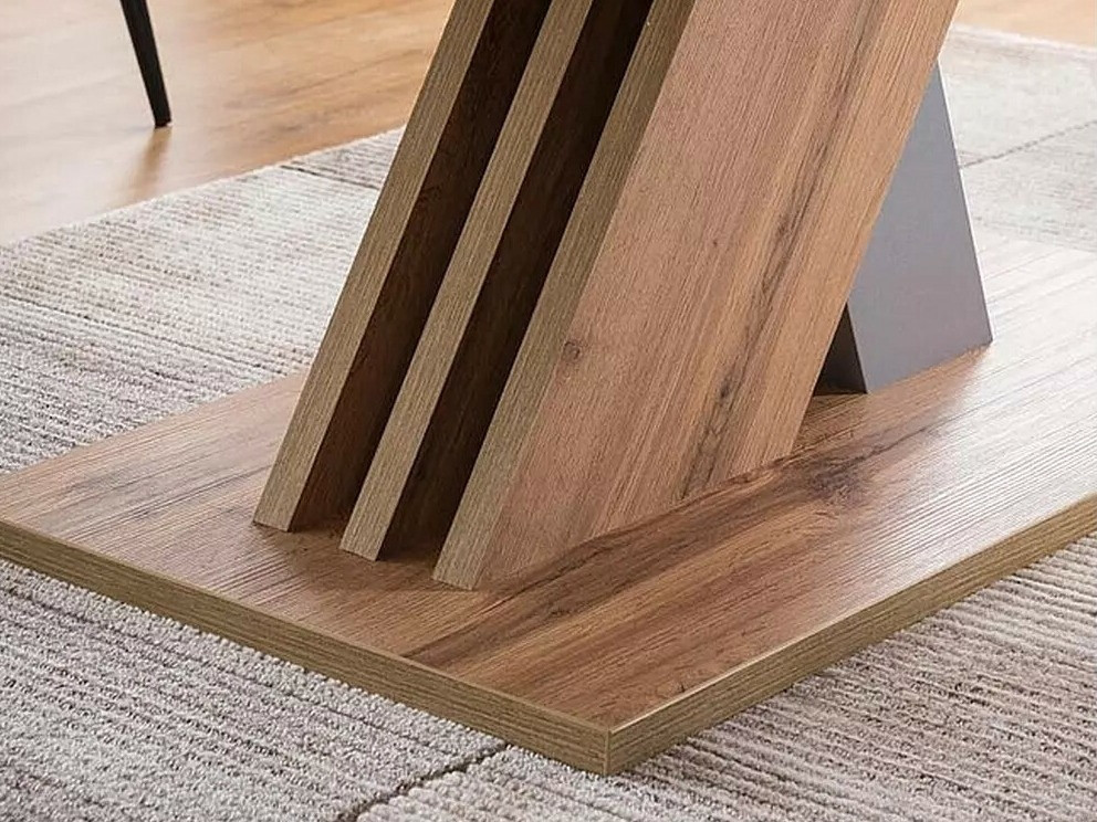 Tafel Detroit 568 (Wotan eik + Grijs)