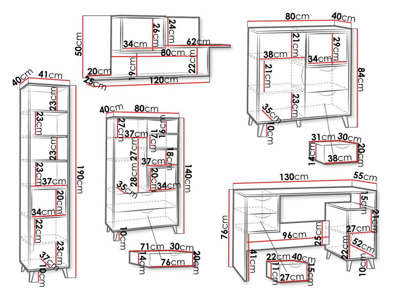 De reeks van de kinderkamer Domvera 118