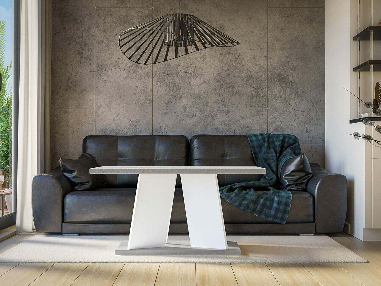 Salontafel Goodyear 108 (Grijs + Wit)