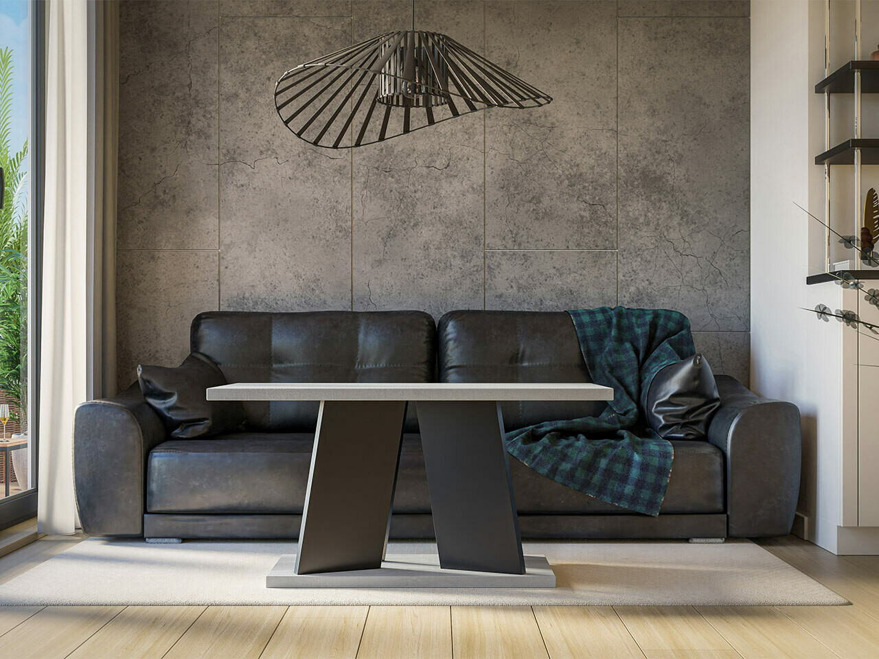 Salontafel Goodyear 108 (Grijs + Zwart)