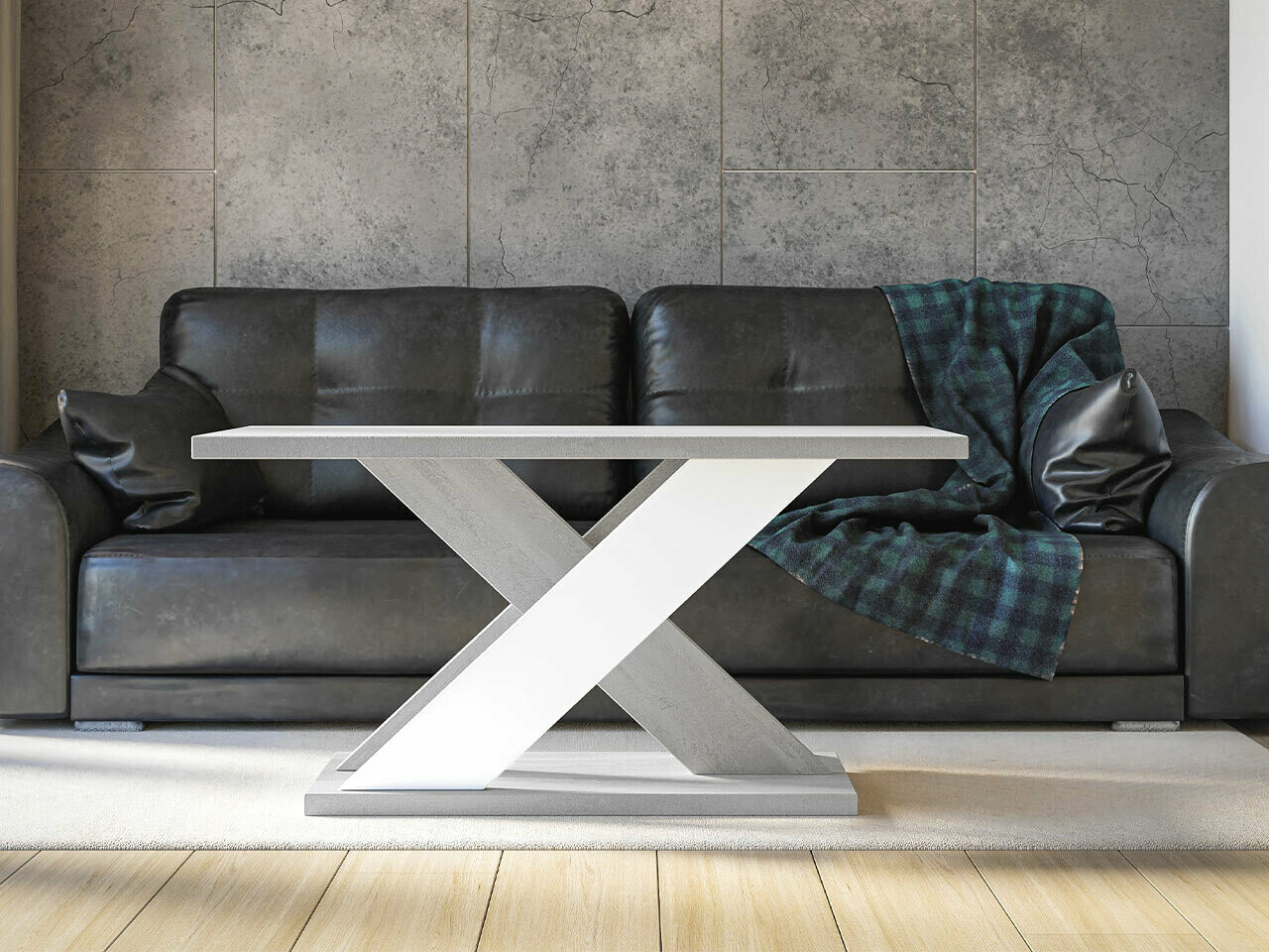 Salontafel Goodyear 116 (Grijs + Wit)