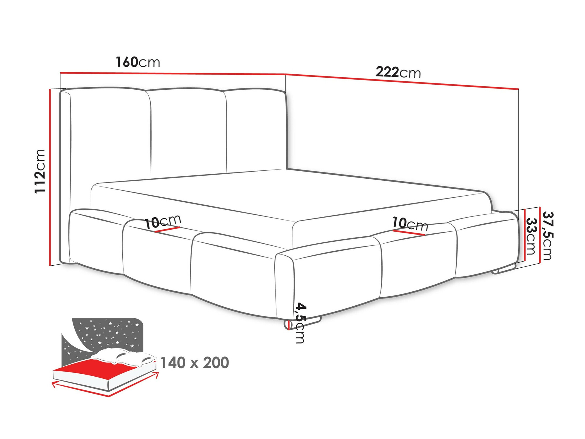 Bed Comfivo 383 (Paros 01)