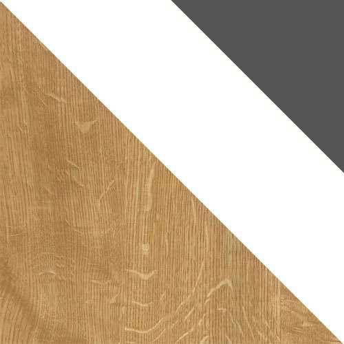 Bureau Balvire 111 (Licht eiken + Wit + Grijs)