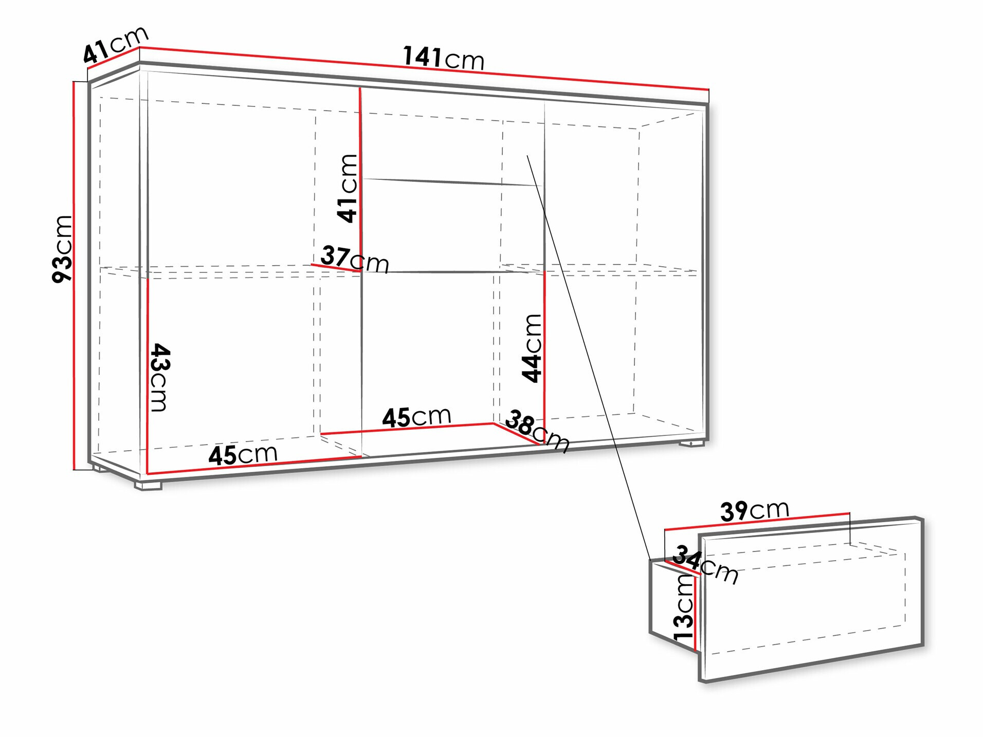 Ladekast Comfivo Tutela (Wit)