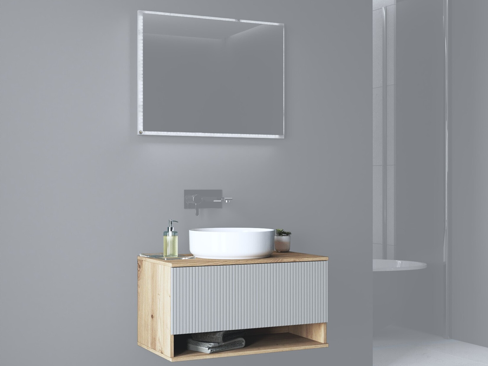 Hangend badkamermeubel voor wastafel Romleve 102