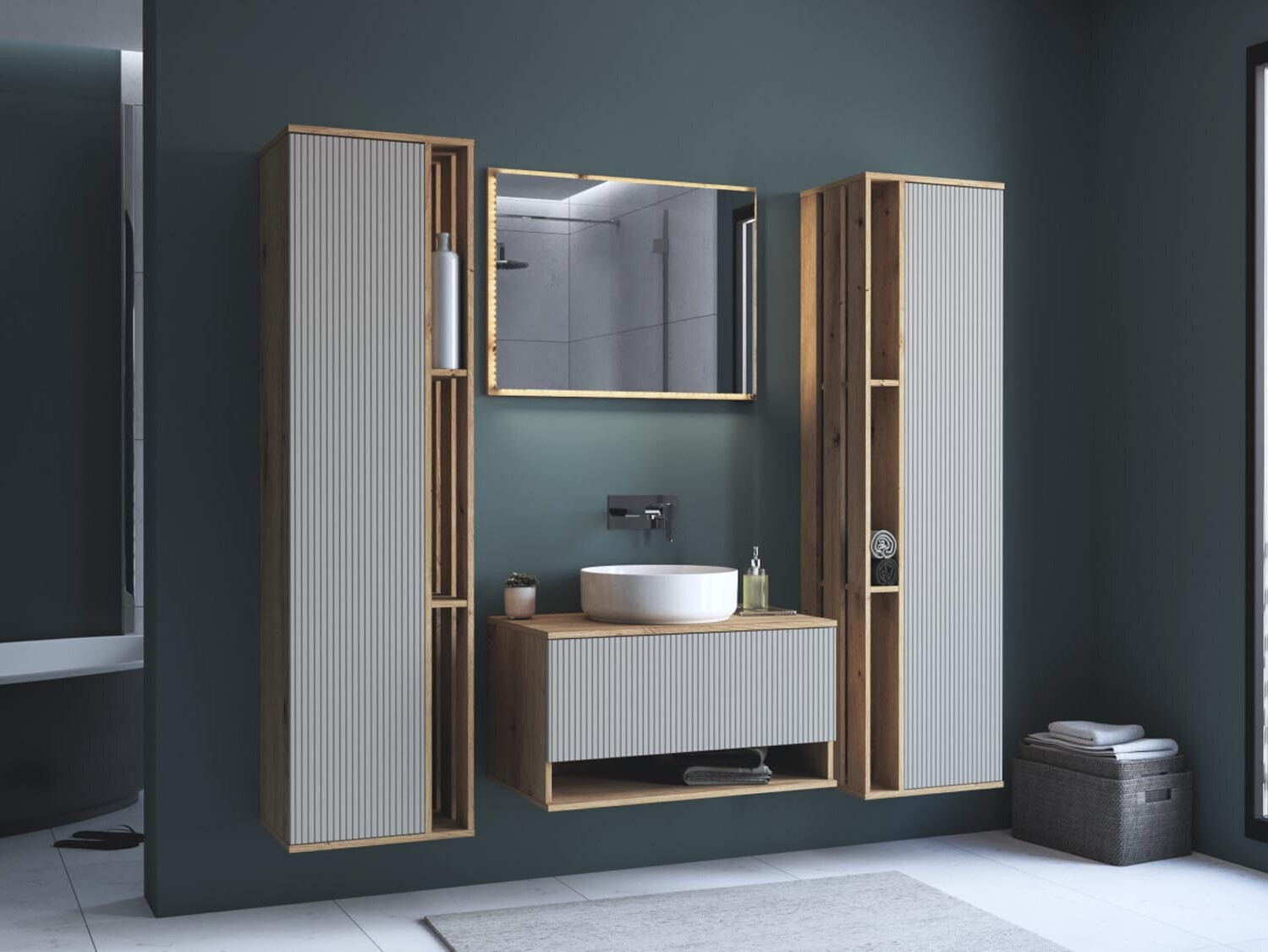 Hangend badkamermeubel voor wastafel Romleve 102