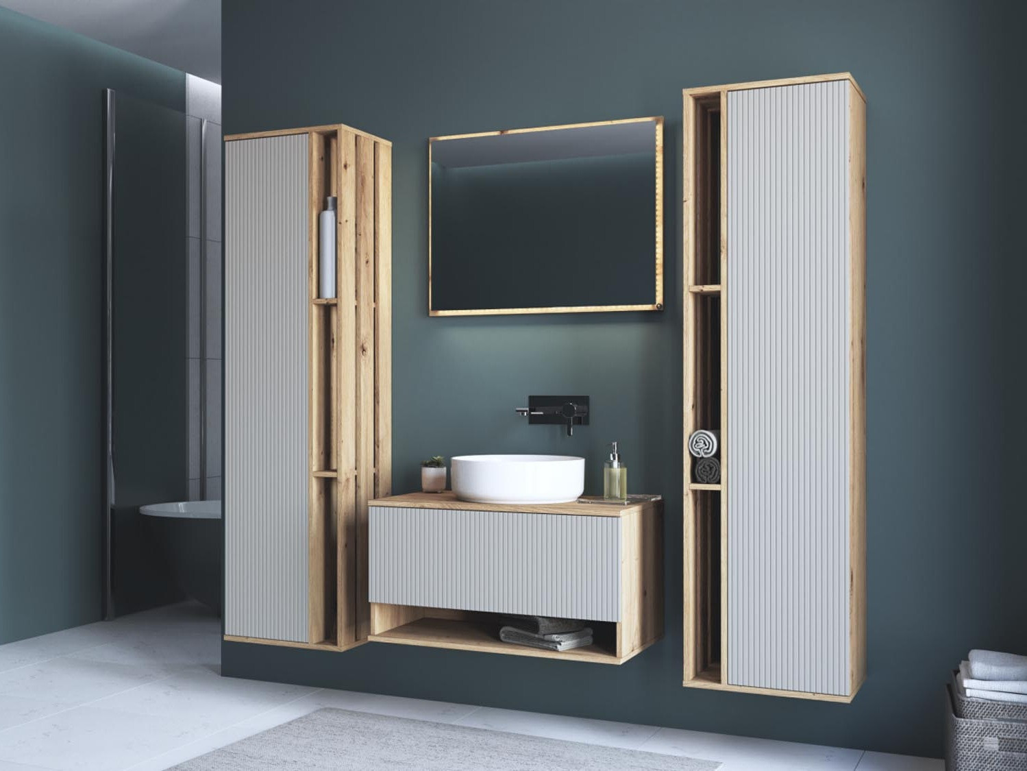 Hangend badkamermeubel voor wastafel Romleve 102