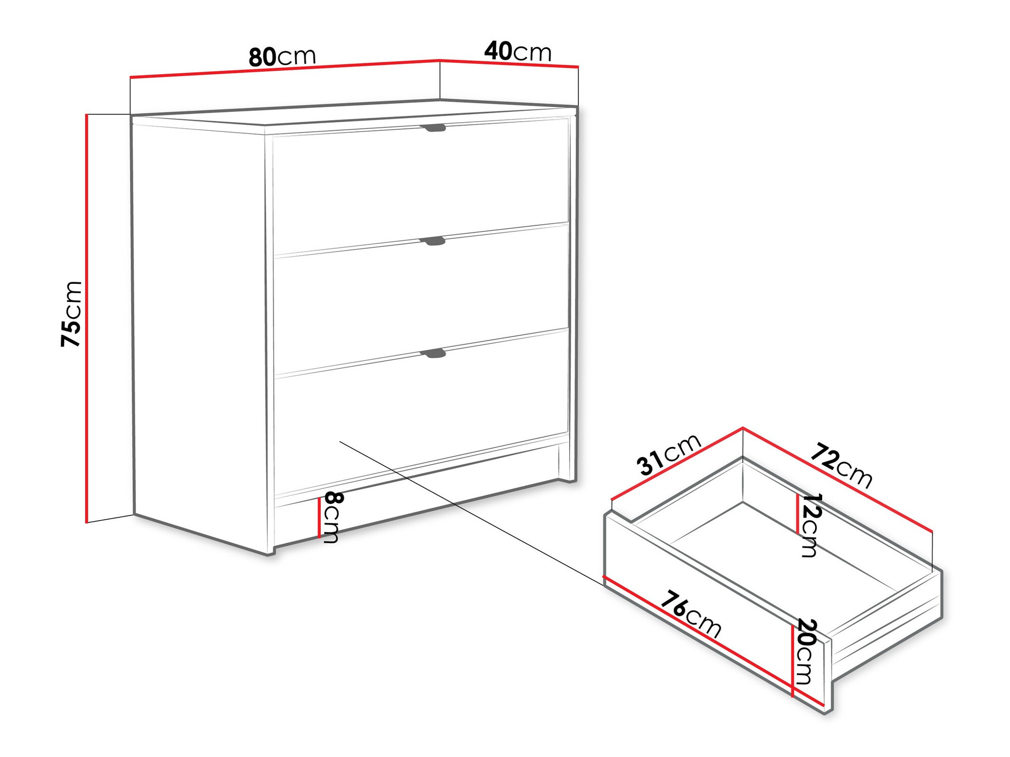 Ladekast Comfivo Papilio I (Beige)