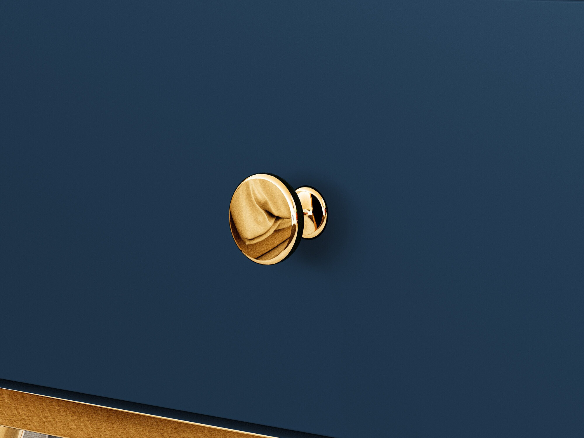 Nachtkastje Flonovu 111 (Donkerblauw + Gouden)