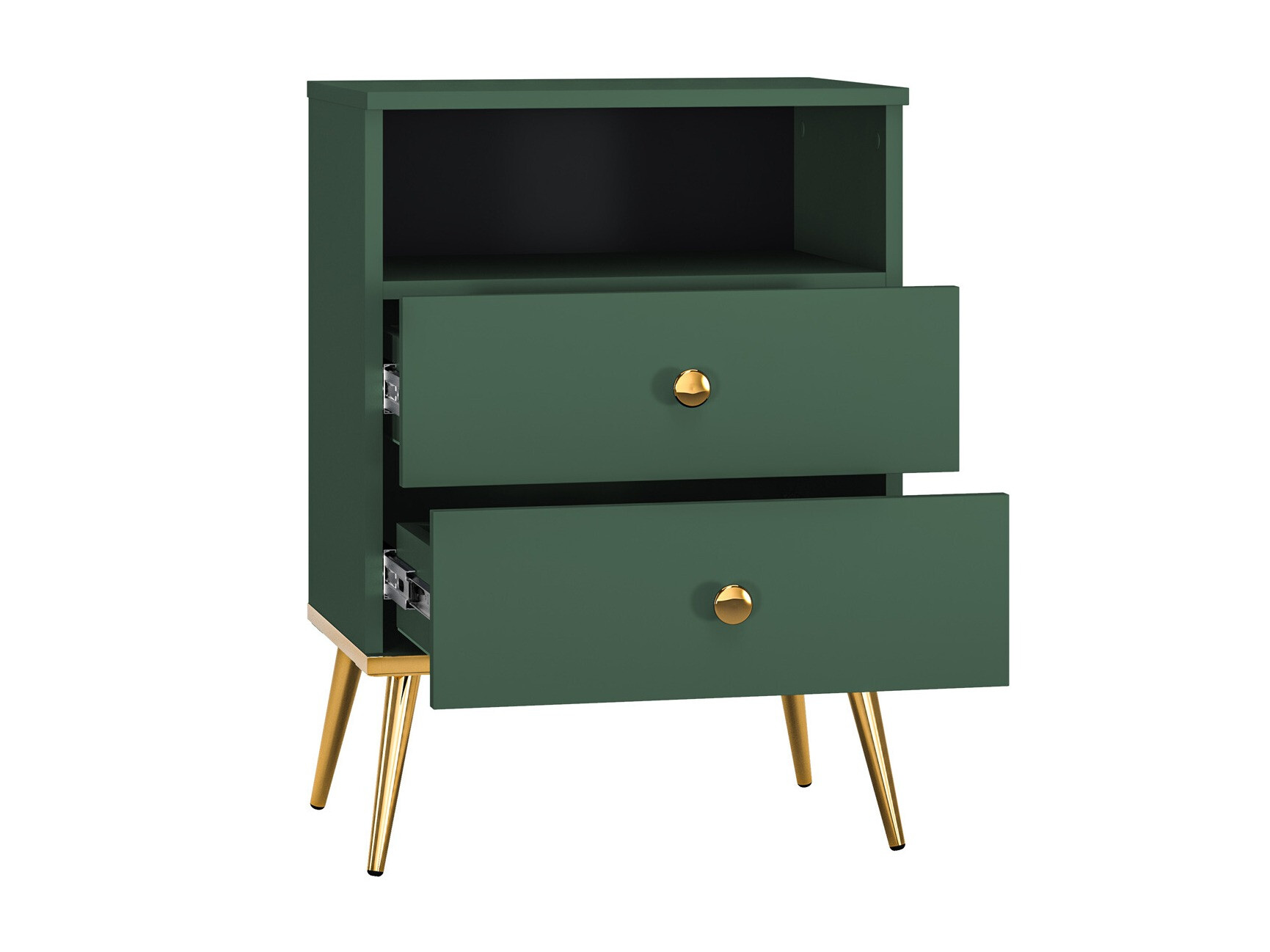 Nachtkastje Flonovu 111 (Donkergroen + Gouden)