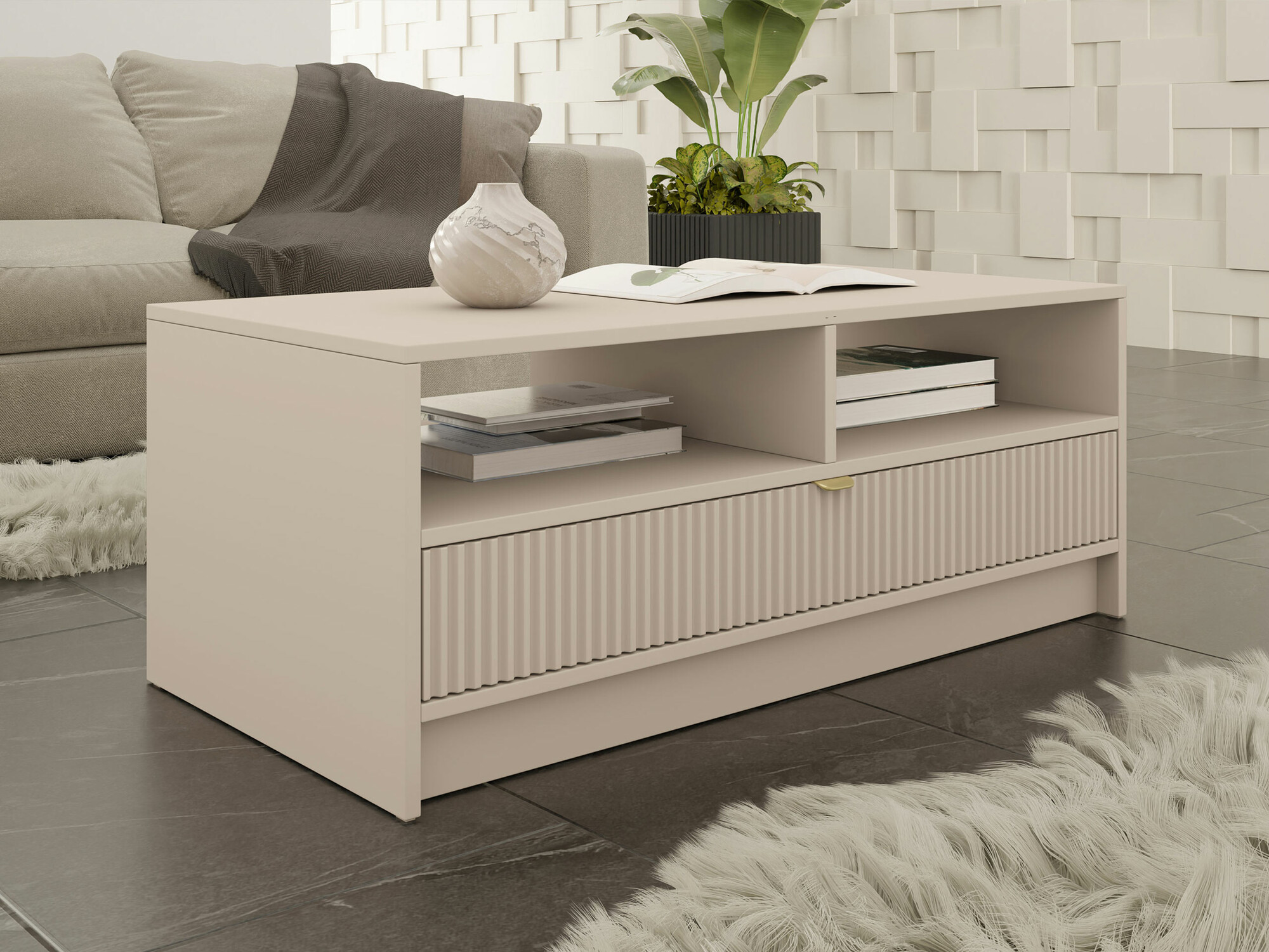 Salontafel Comfivo Larmire 105 (Beige)