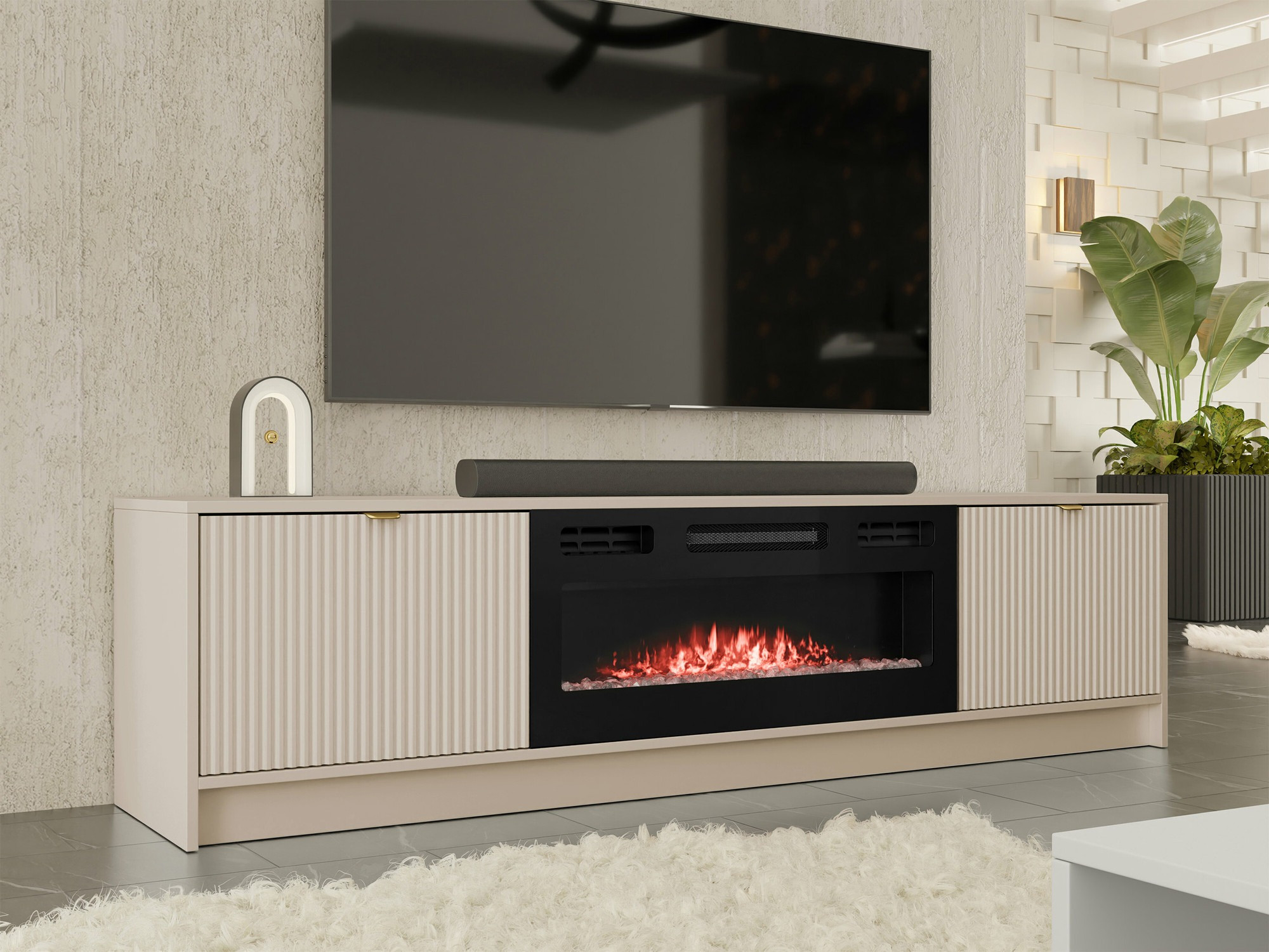 TV-meubel Comfivo Larmire 109 (Beige)