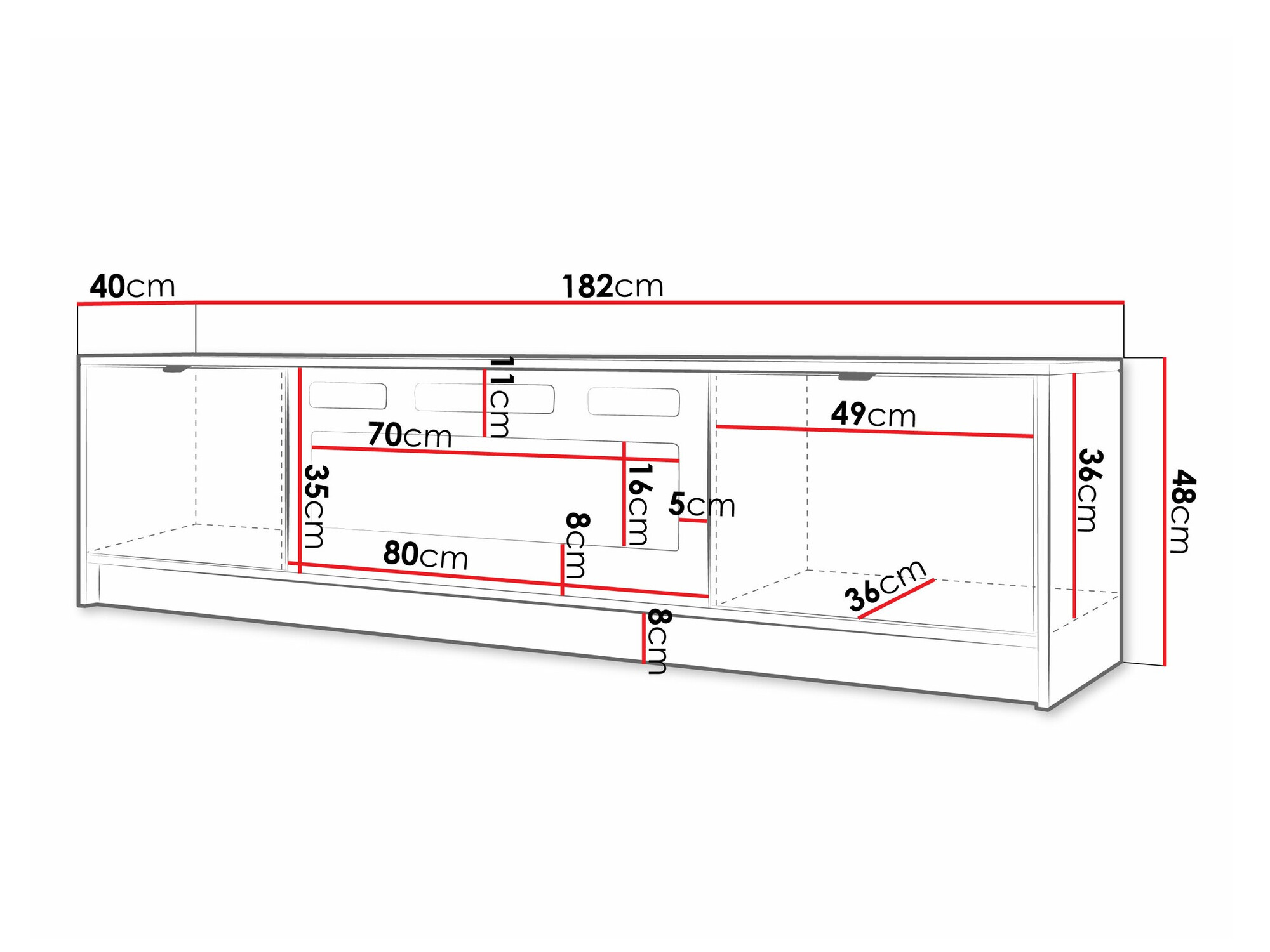 TV-meubel Comfivo Larmire 109 (Beige)