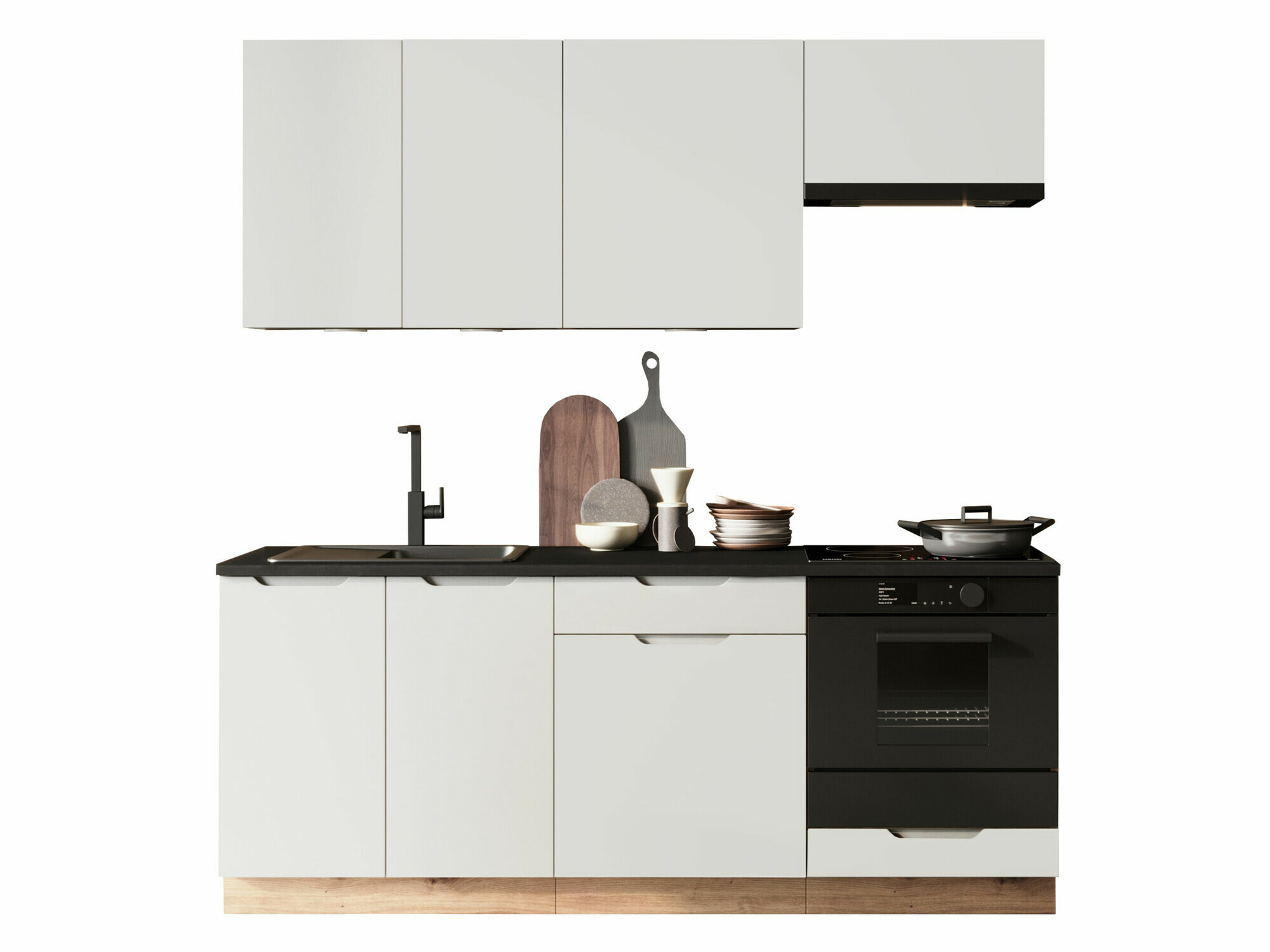 Keukenset Trenton 180 (Lichtgrijs + Artisan eiken)