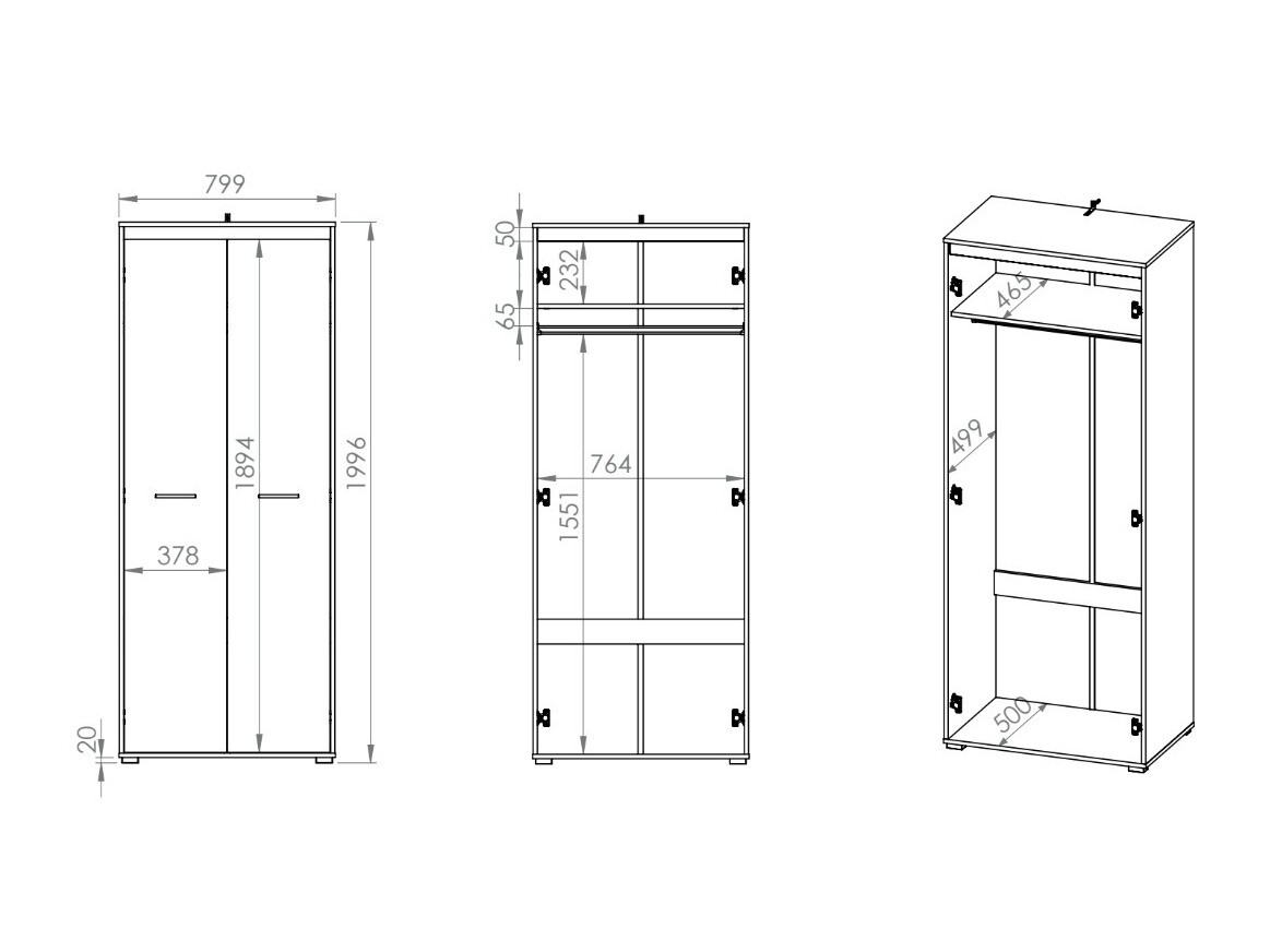 Kledingkast Calvere 101