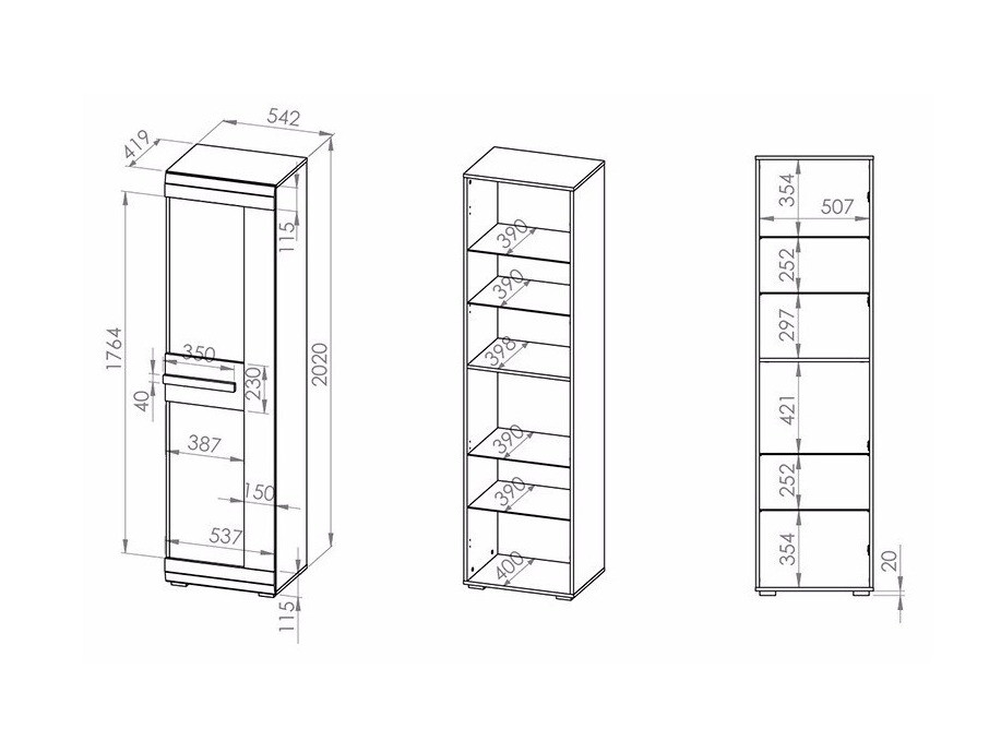 Boekenkast Alcala 101