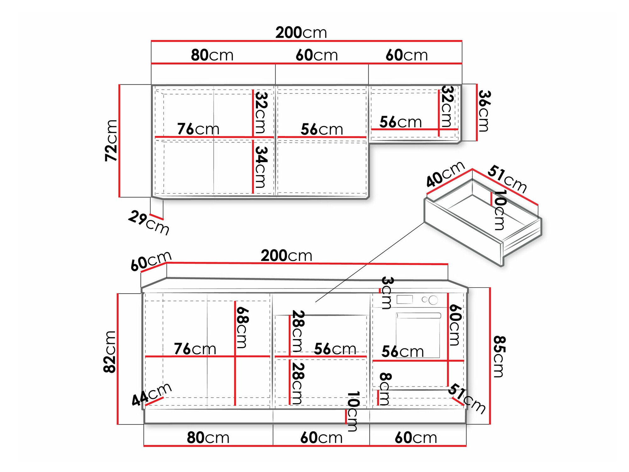 Keukenset Trenton 181