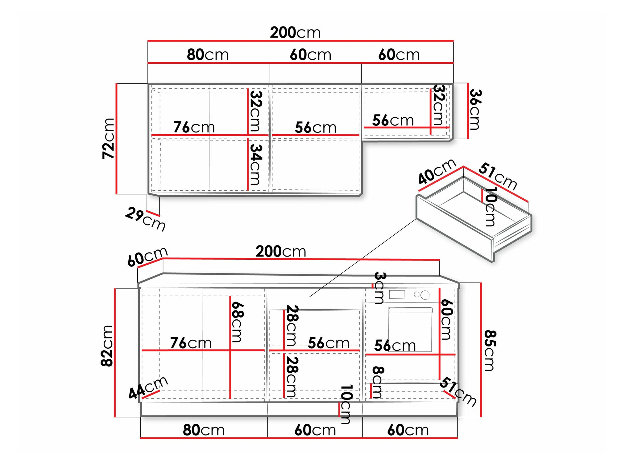Keukenset Trenton 181