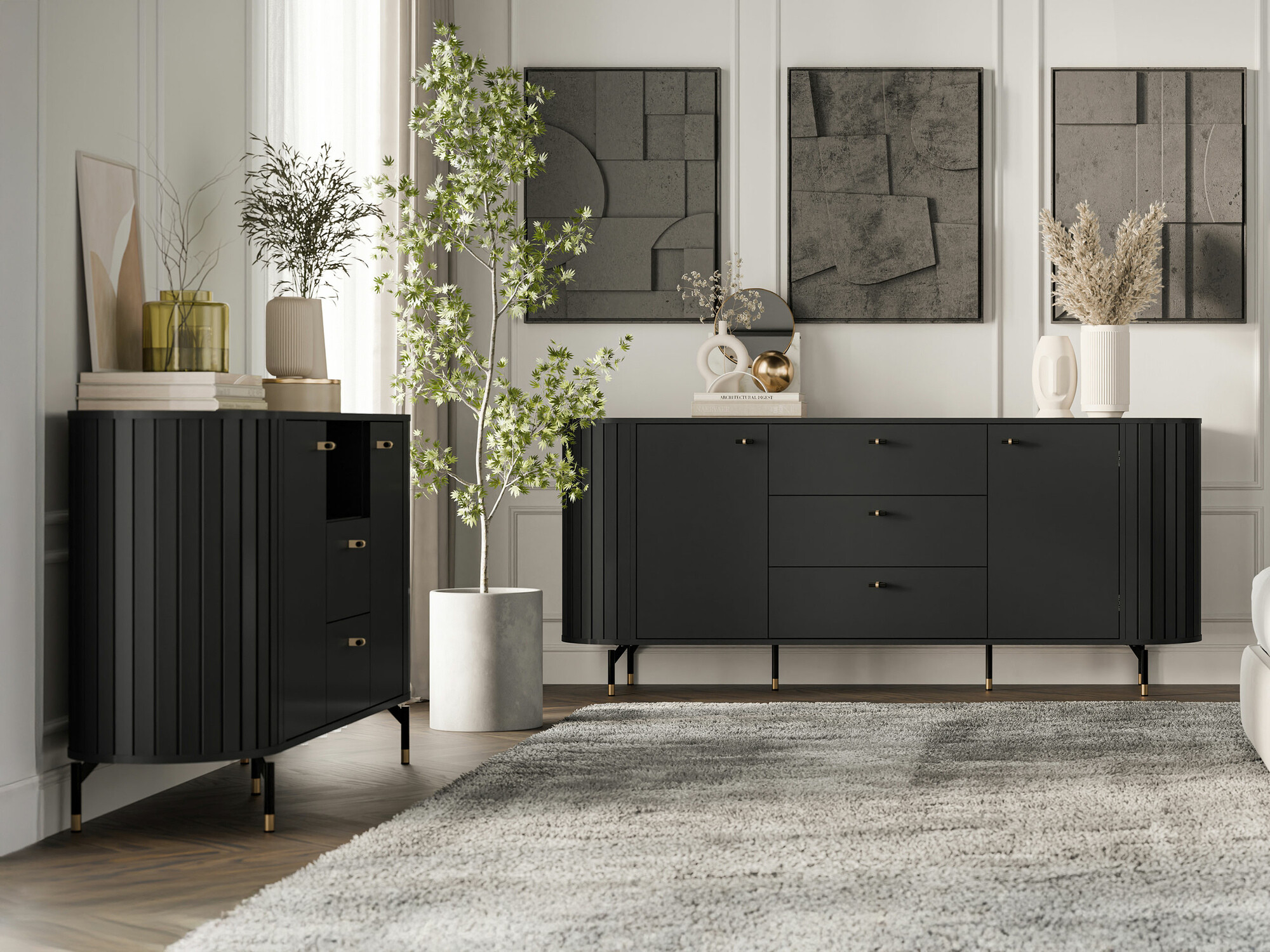 Ladekast Novmono 103 (Zwart)