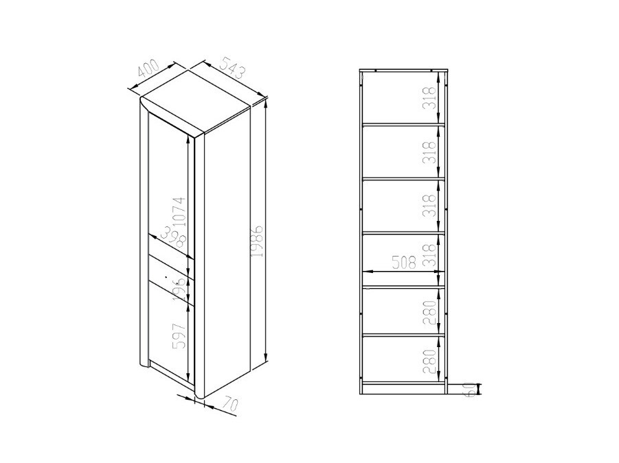 Boekenkast Tivmori 102
