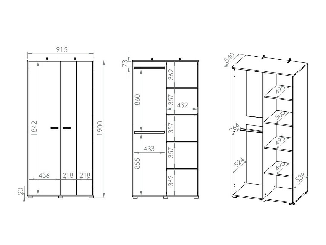 Kledingkast Tortiva 101