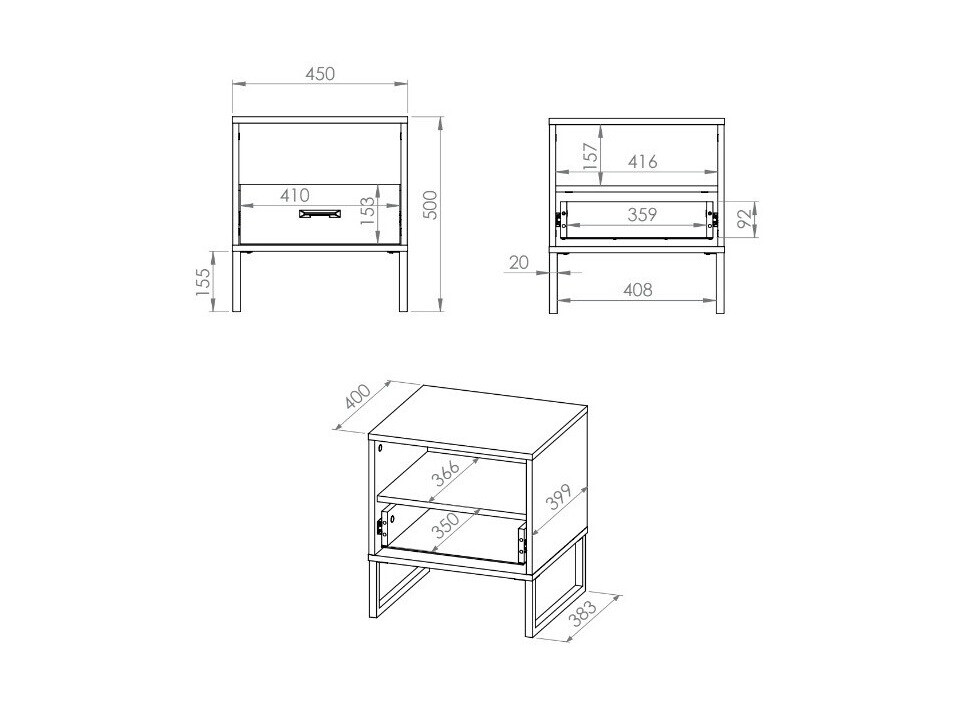 Nachtkastje Tortiva 107