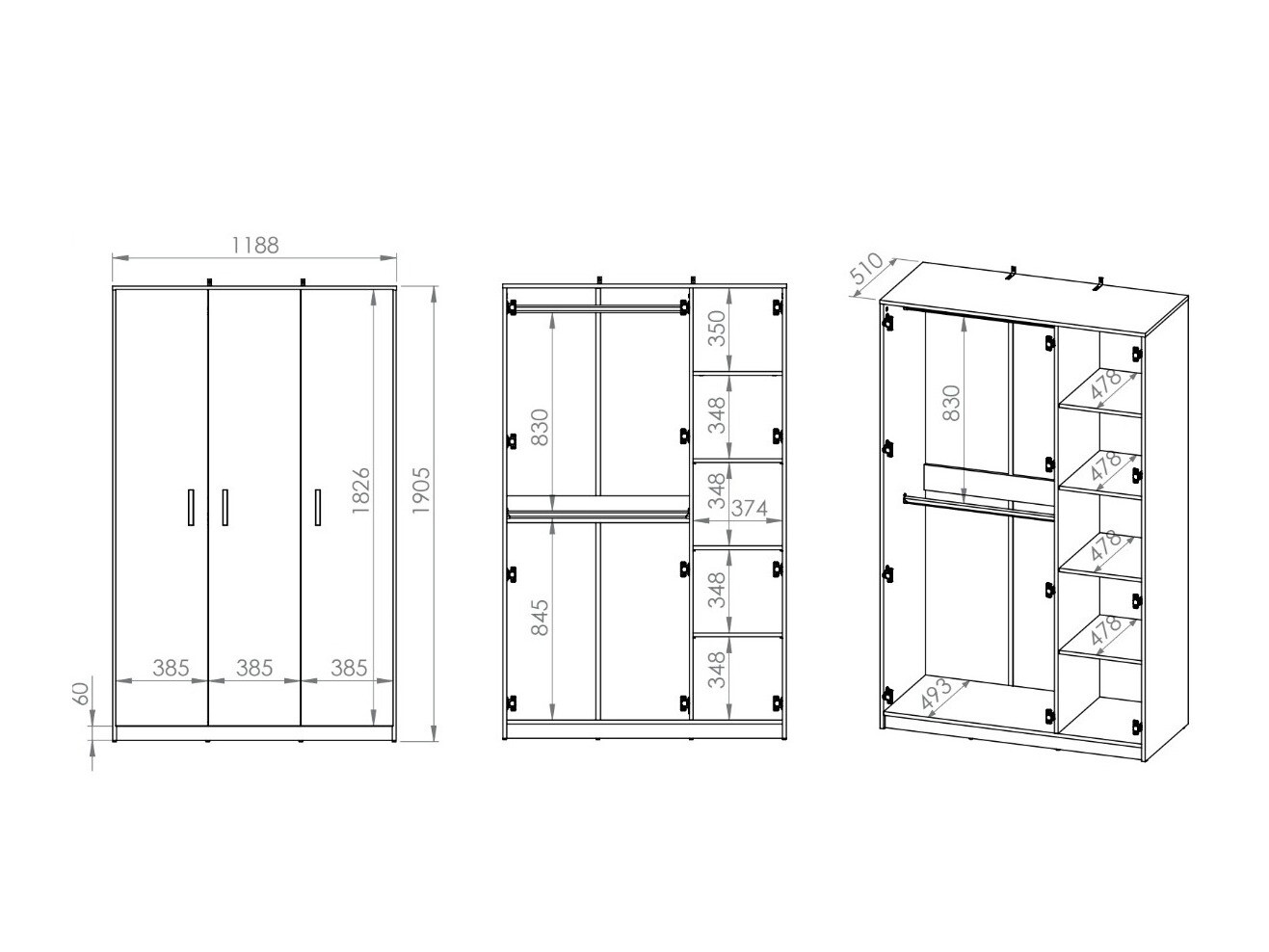Kledingkast Nucavu 101