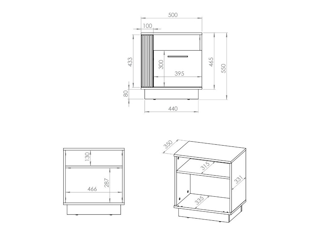 Nachtkastje Livluo 109