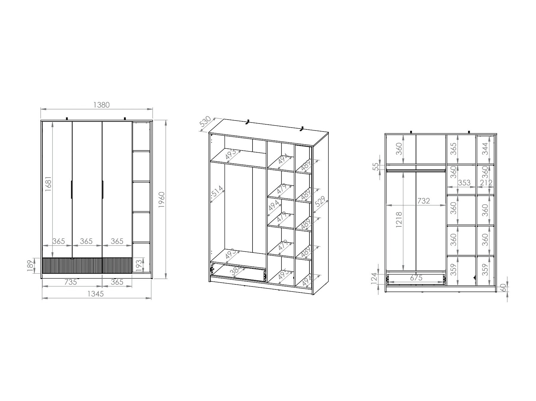 Kledingkast Orlviro 102