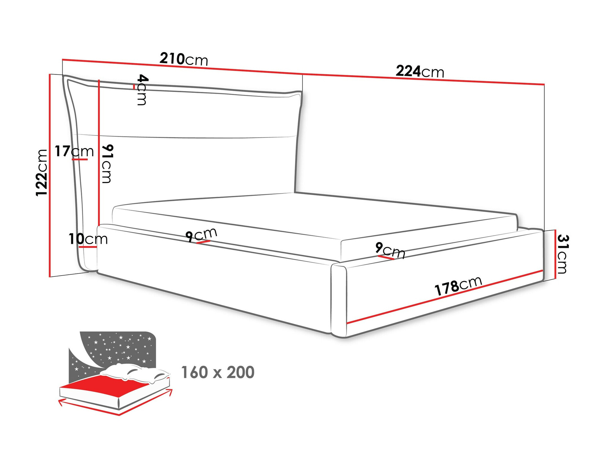 Bed Comfivo 400 (Paros 1)