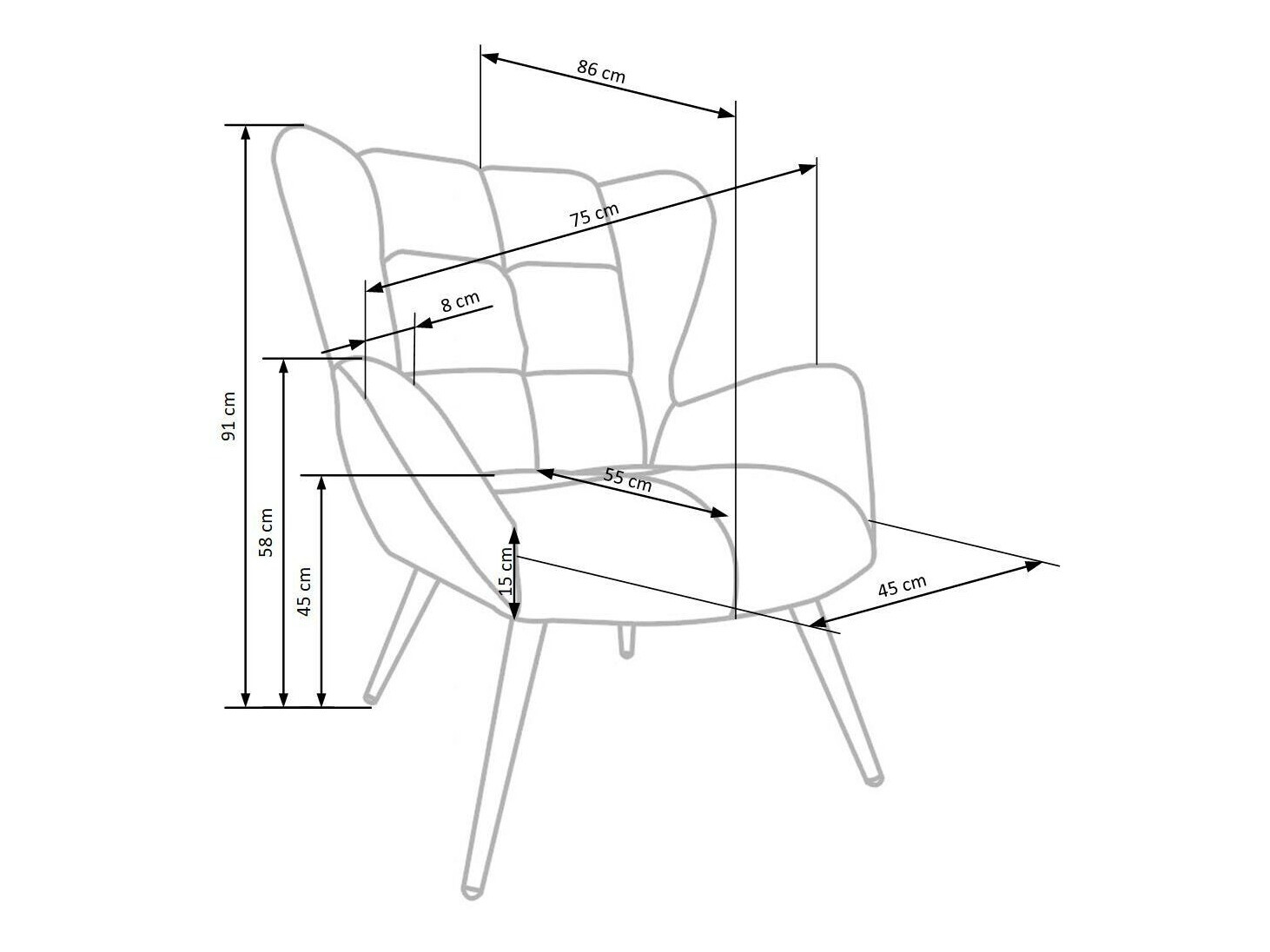 Fauteuil Houston 1079 (Oranje)
