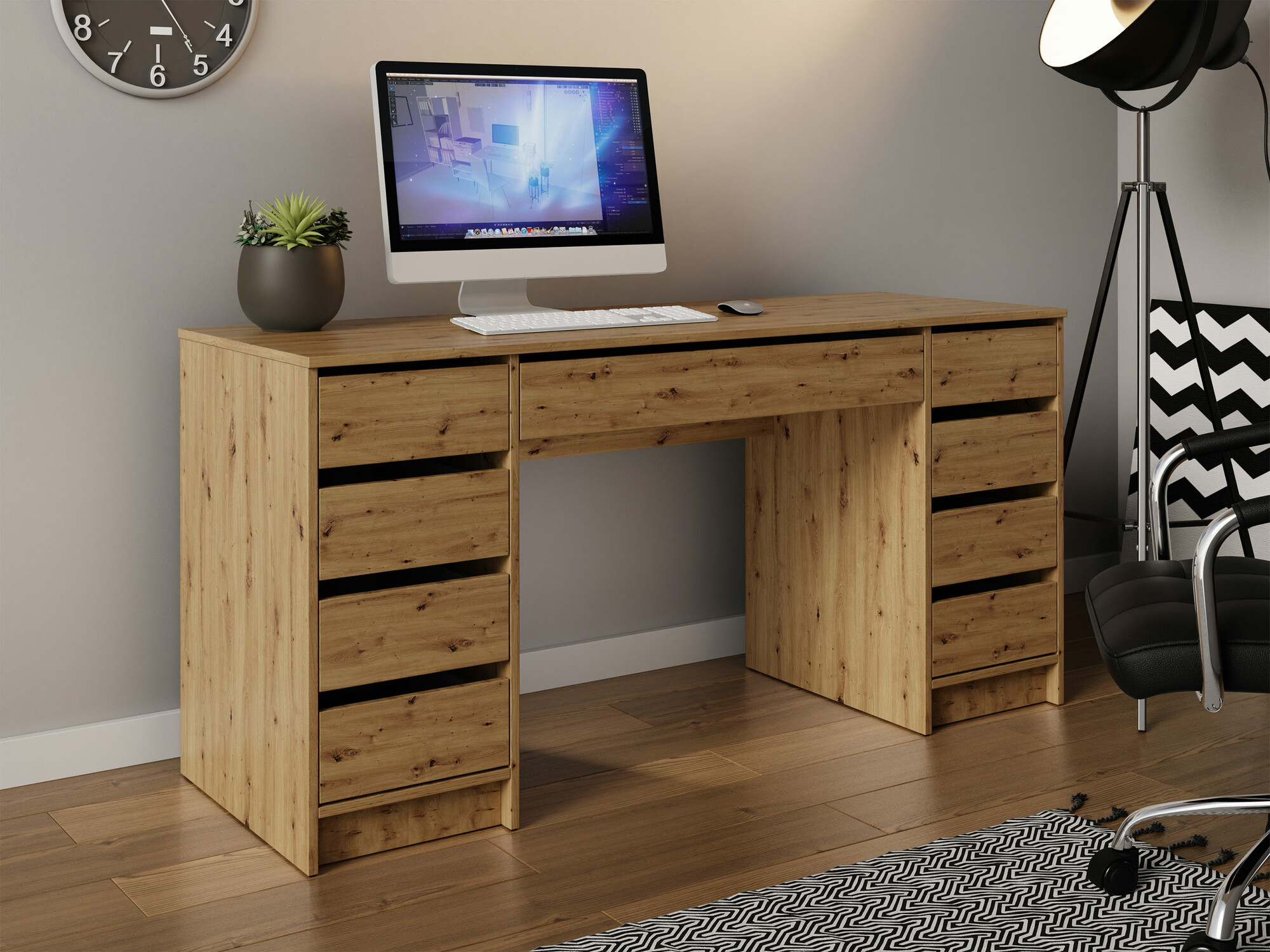 Bureau Comfivo 401 (Artisan eiken)