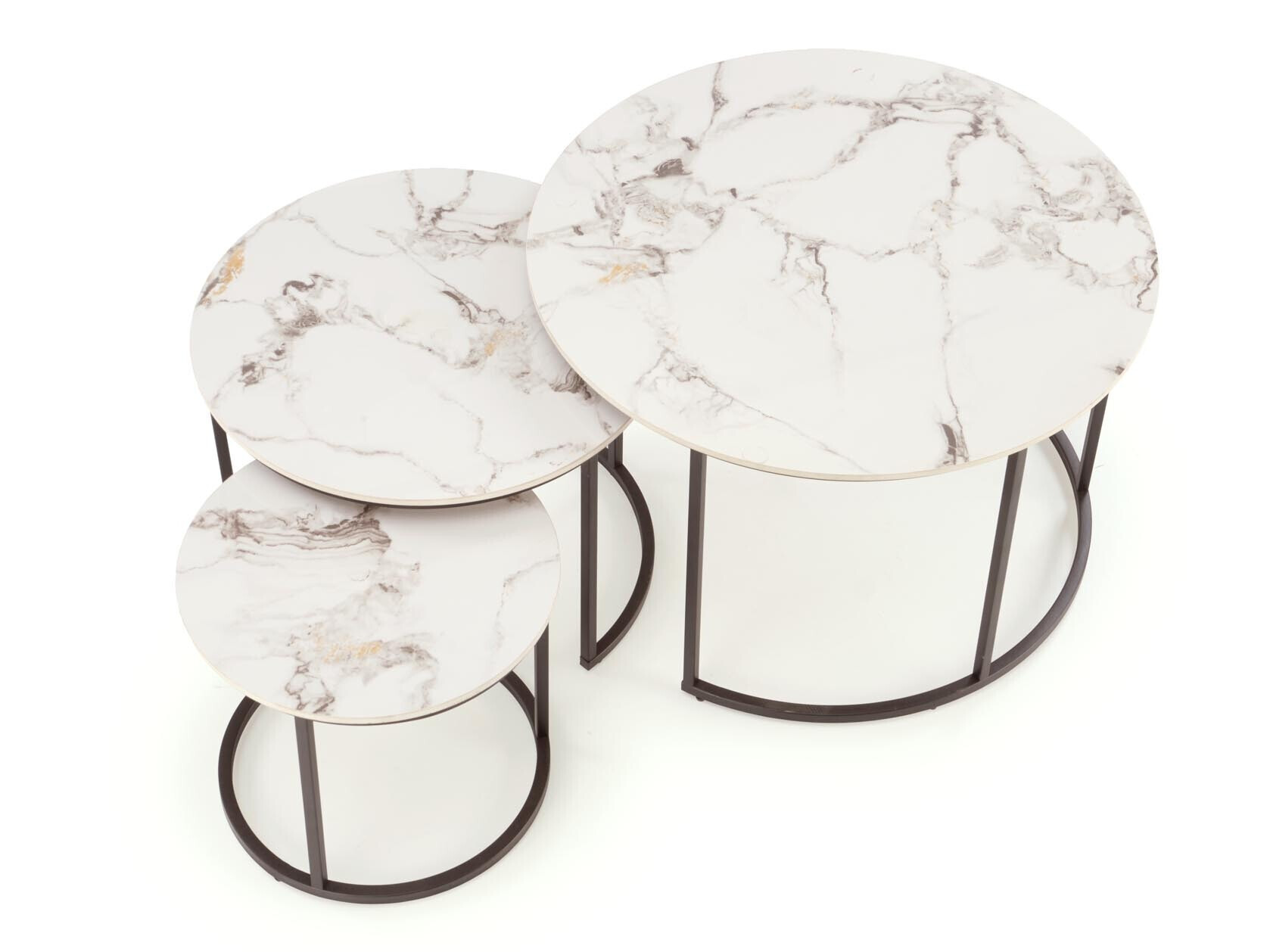 Salontafel set Houston 1884 (Zwart + Wit marmer)
