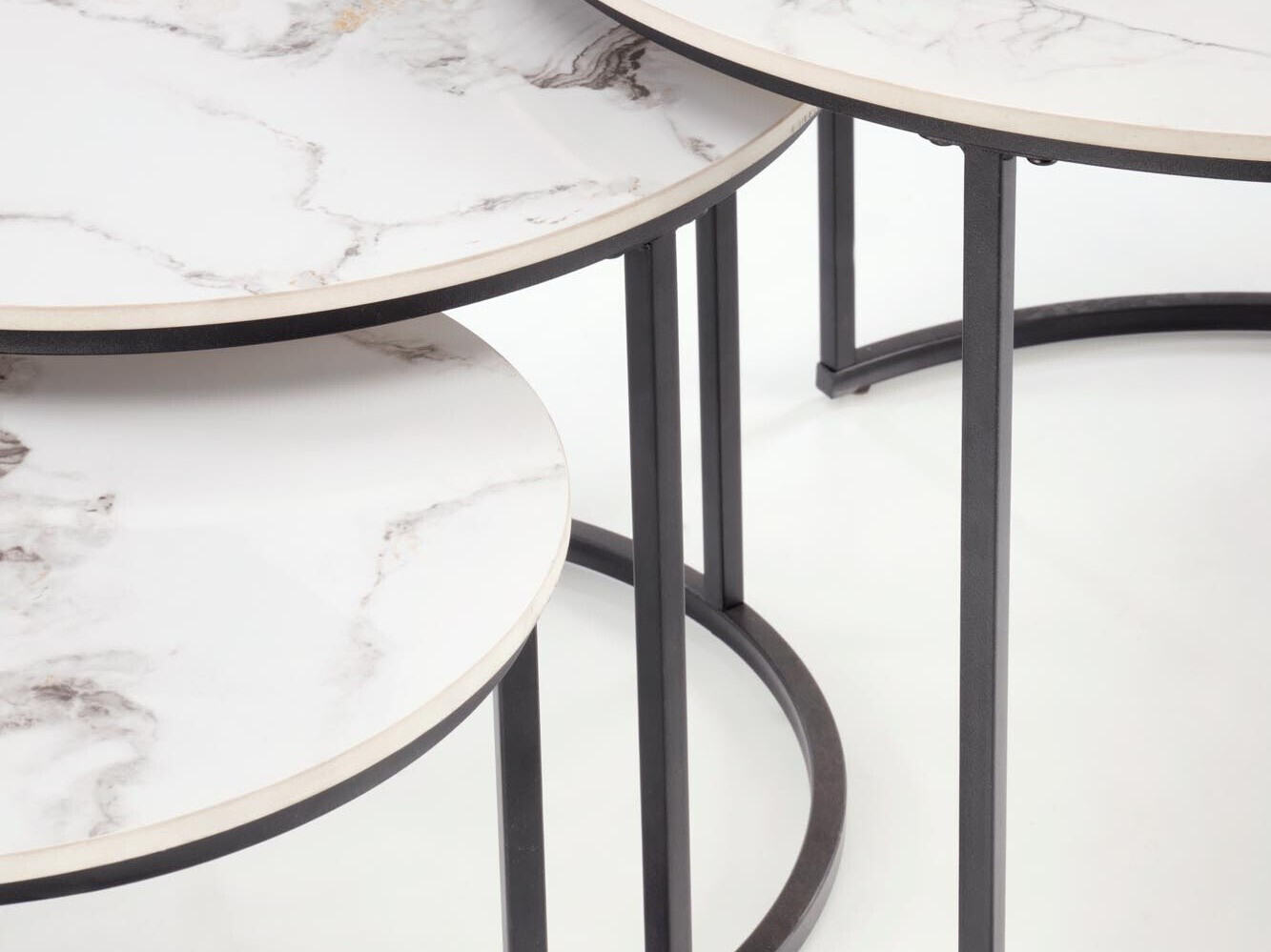 Salontafel set Houston 1884 (Zwart + Wit marmer)