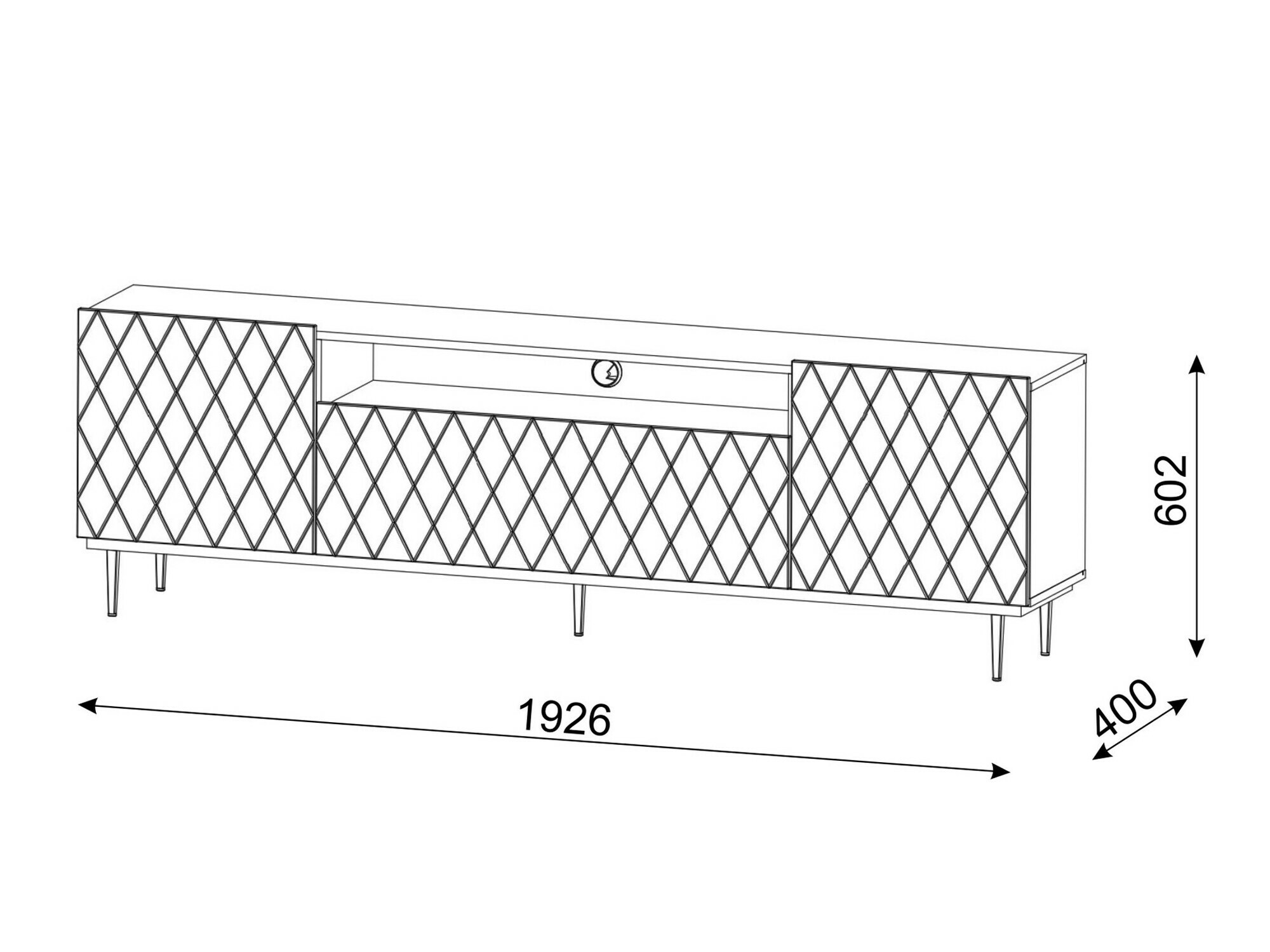 TV-meubel Melmoro 103 (Zwart)