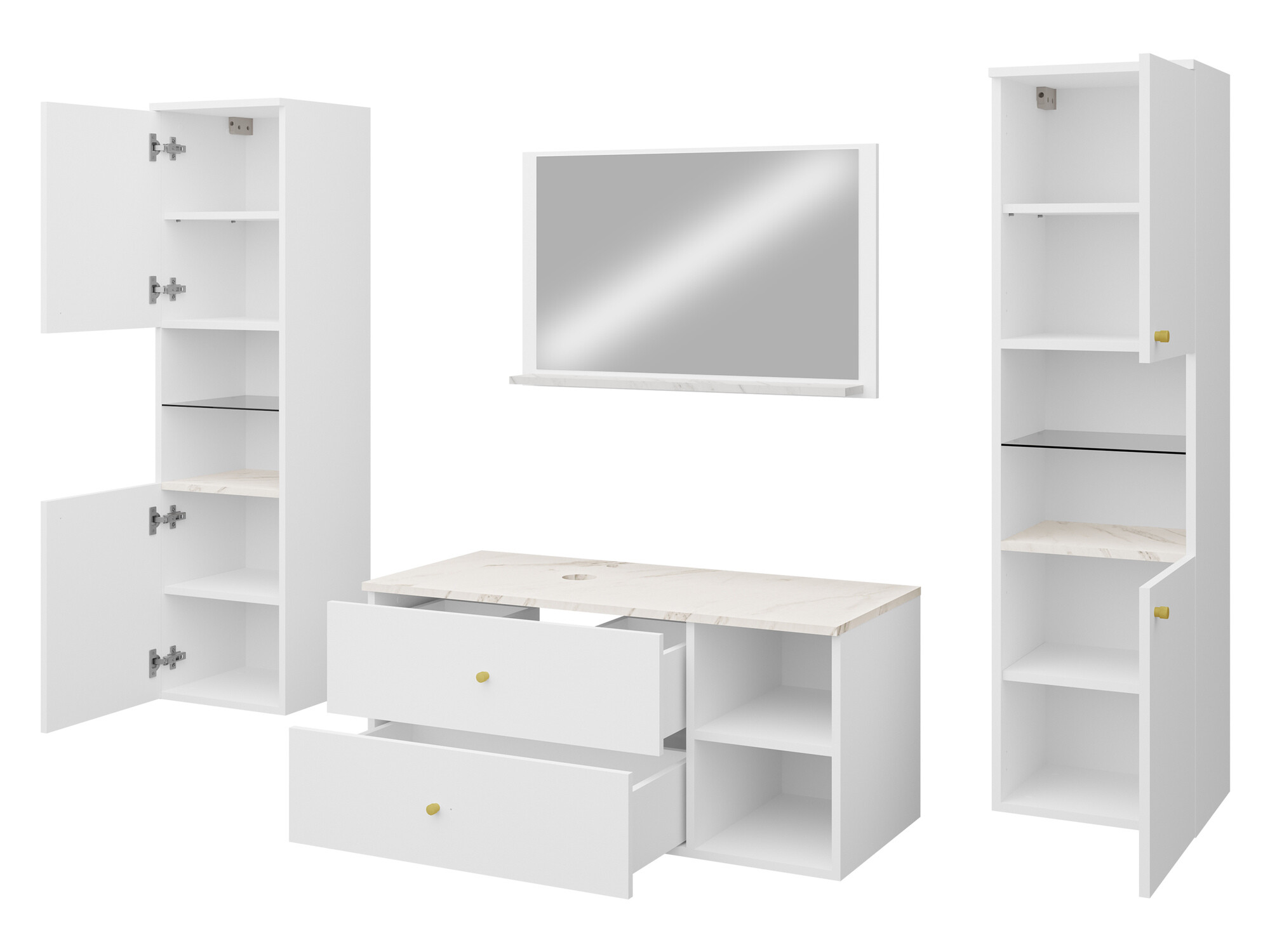 Badkamerset Ophruvi 102 (Notenhout)