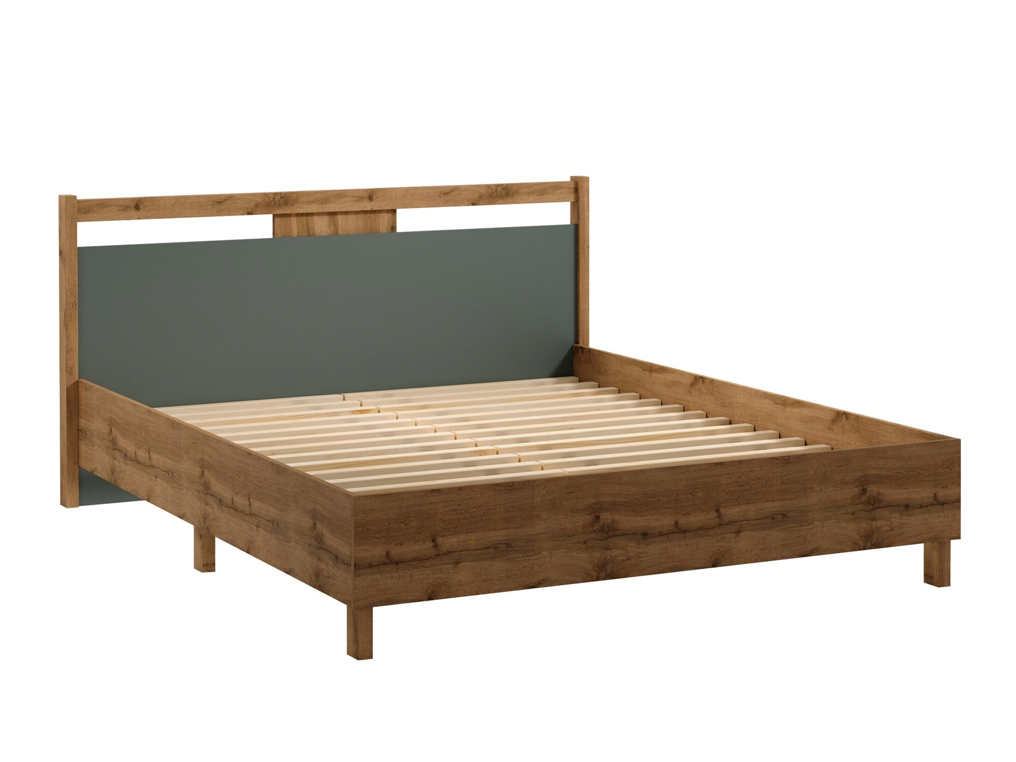 Bed Venmelu 106 (Wotan eik + Groen)