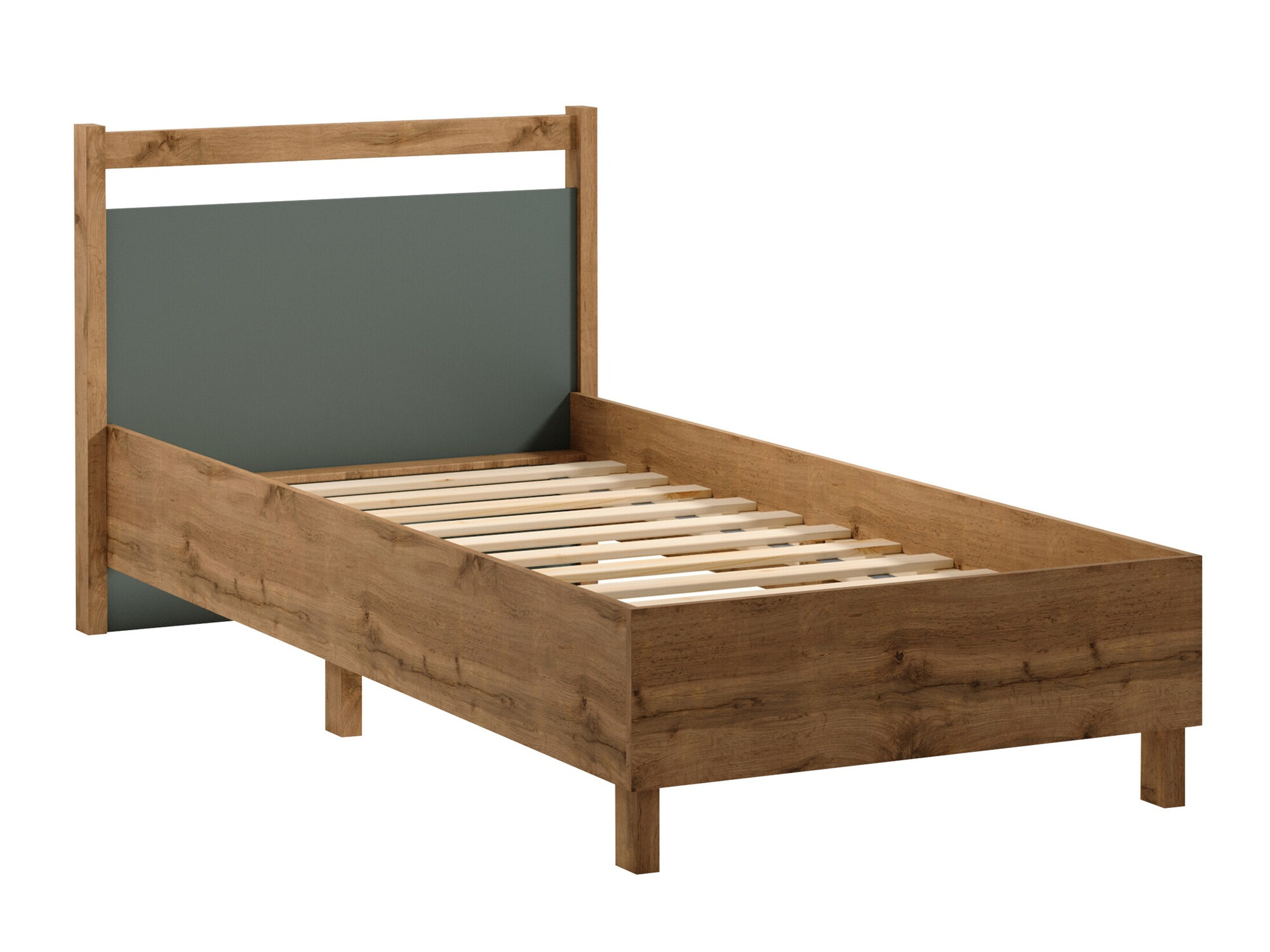 Bed Venmelu 107 (Wotan eik + Groen)