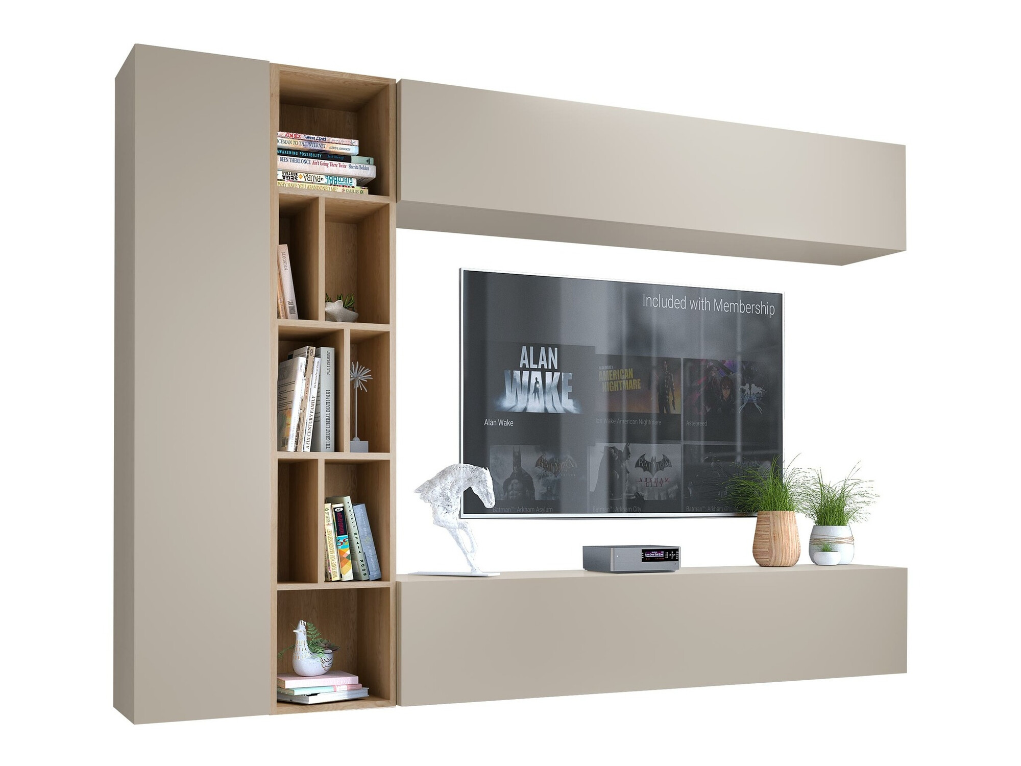 Woonkamerset Comfivo Natura (Kasjmier + Artisan eiken)