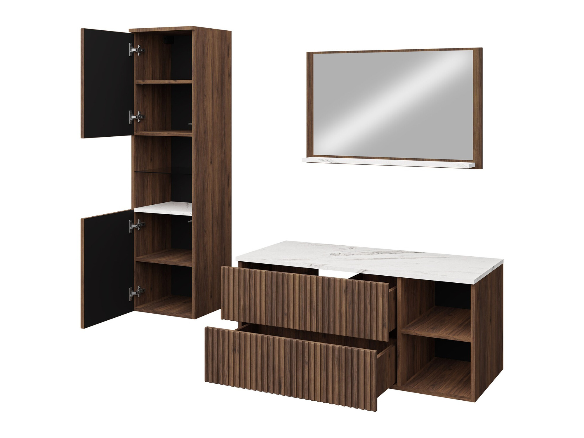 Badkamerset Ophruvi 104 (Zwart)