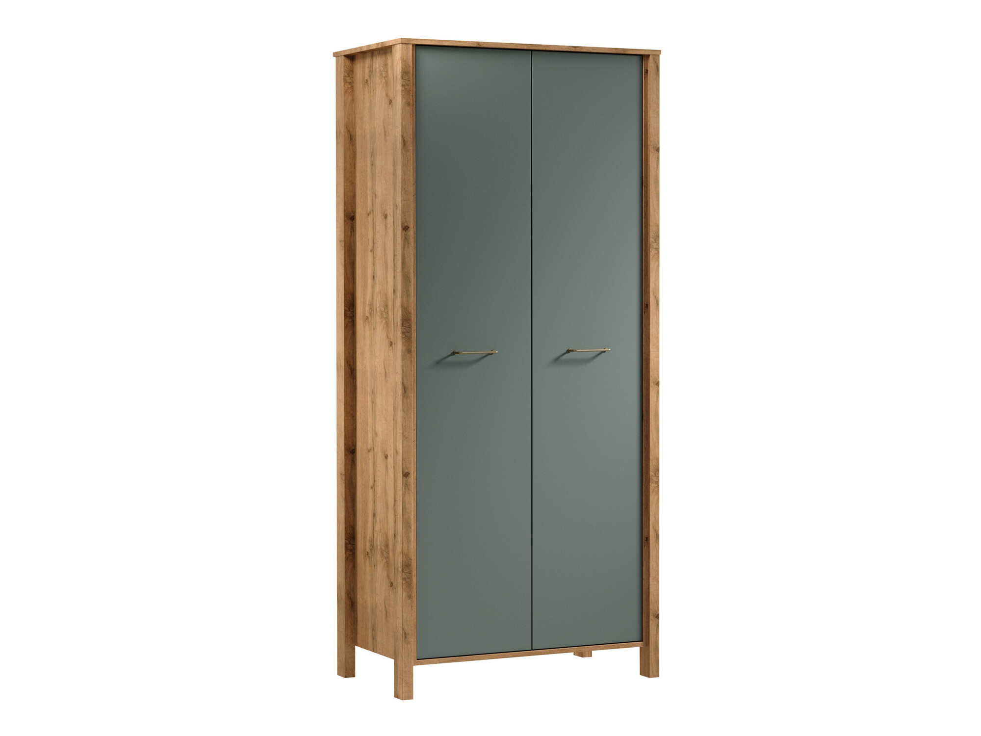 Kledingkast Venmelu 112 (Wotan eik + Groen)